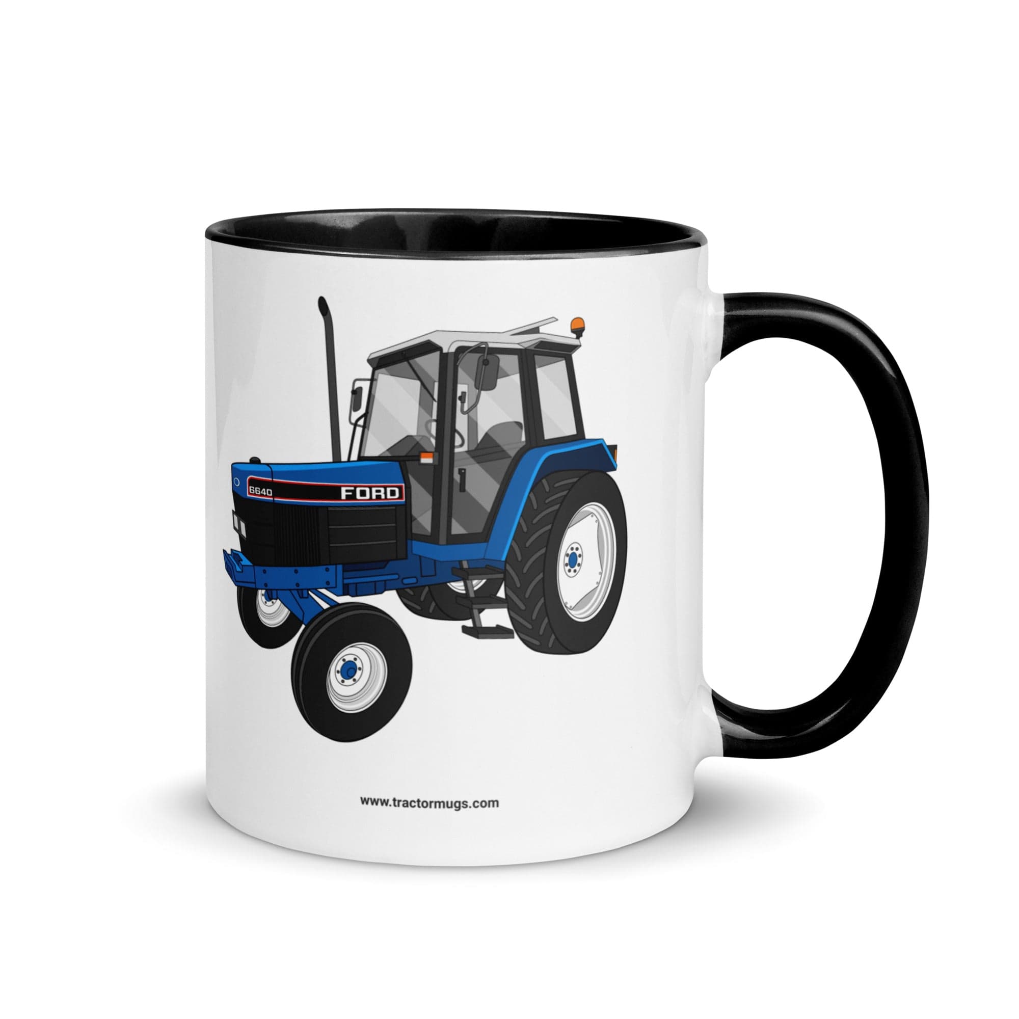 The Tractors Mugs Store 11 oz Ford 6640 2WD | Mug with Color Inside Quality Farmers Merch
