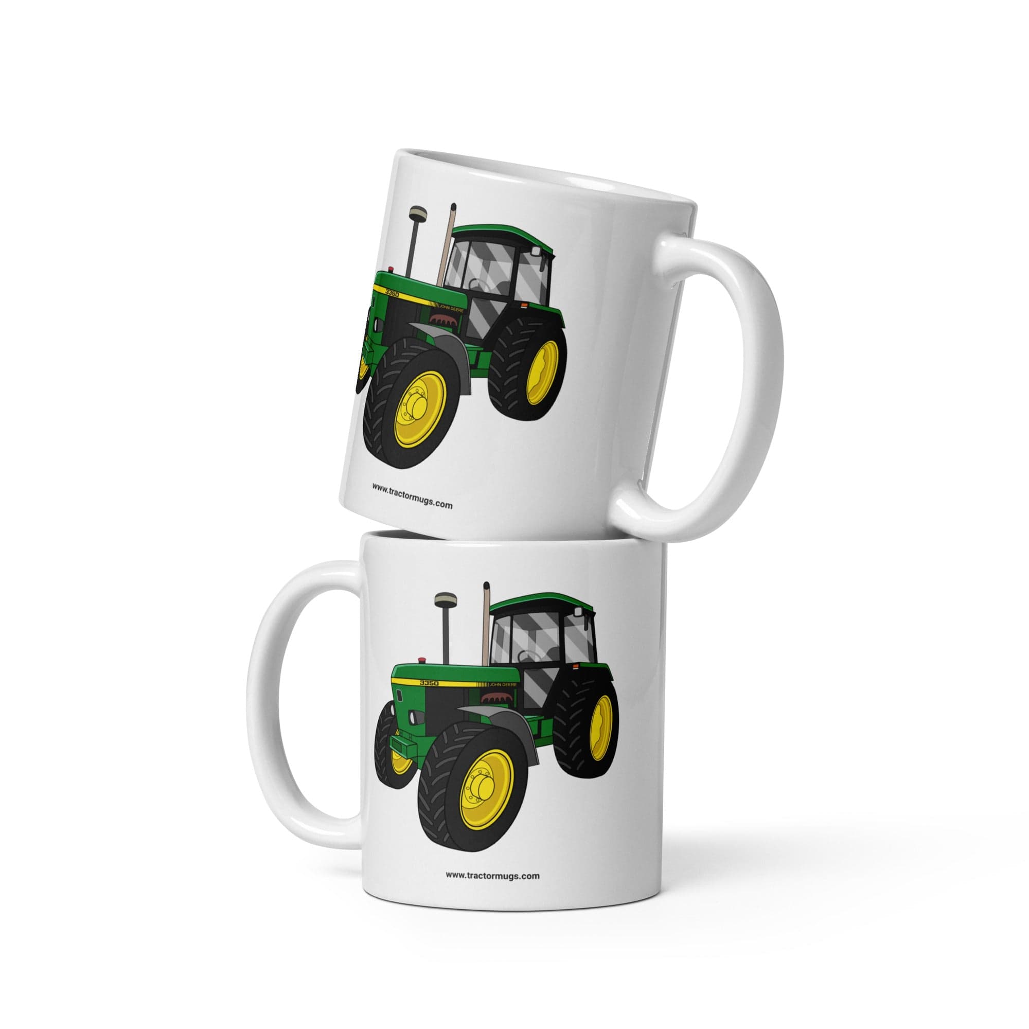 The Tractors Mugs Store 11 oz John Deere 3350 4WD White glossy mug Quality Farmers Merch