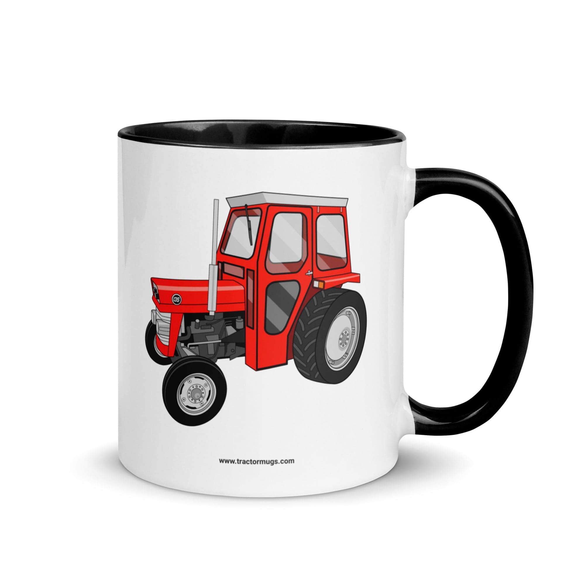 The Tractors Mugs Store 11 oz Massey Ferguson 135 with cab | Mug with Color Inside Quality Farmers Merch