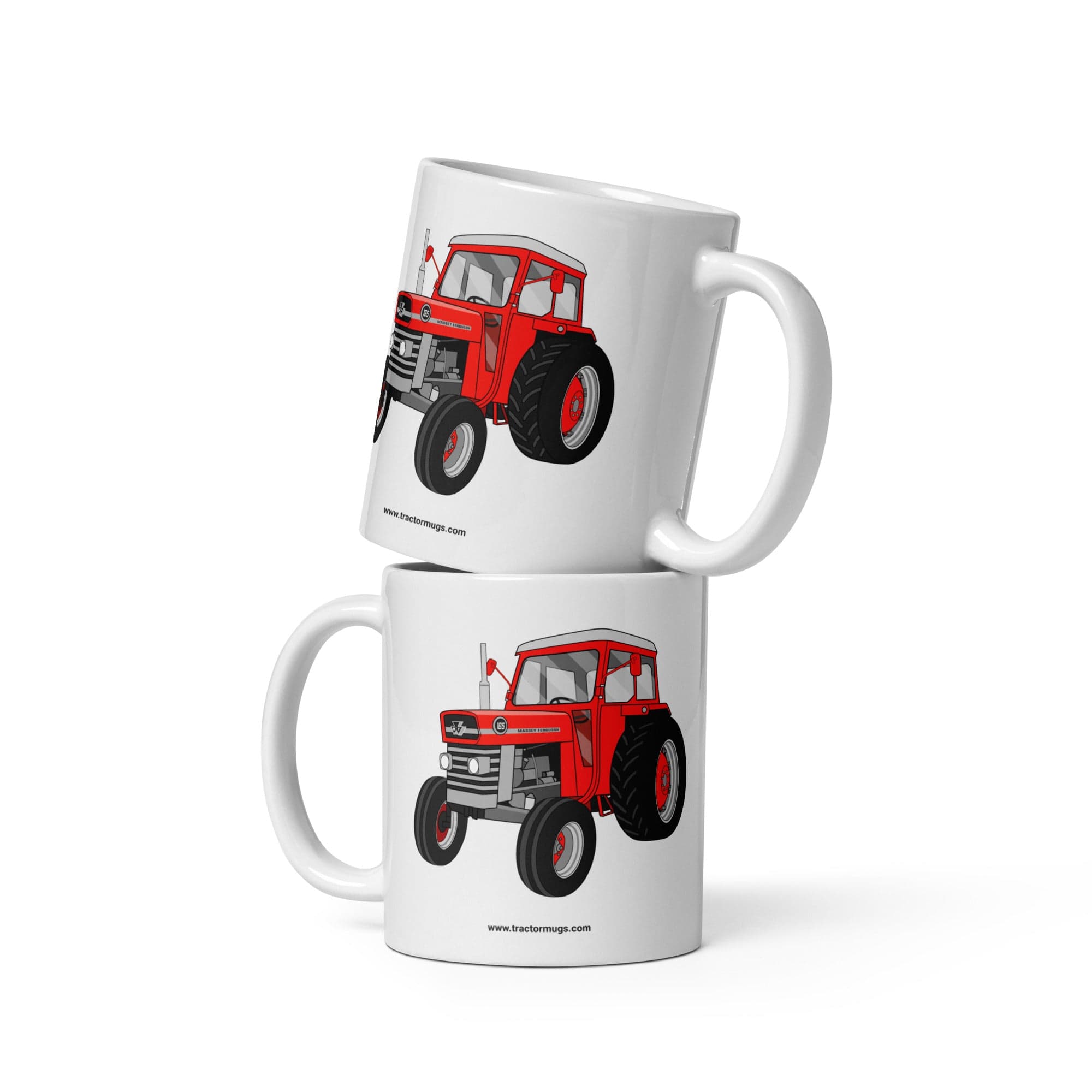 The Tractors Mugs Store 11 oz Massey Ferguson 165 White glossy mug Quality Farmers Merch