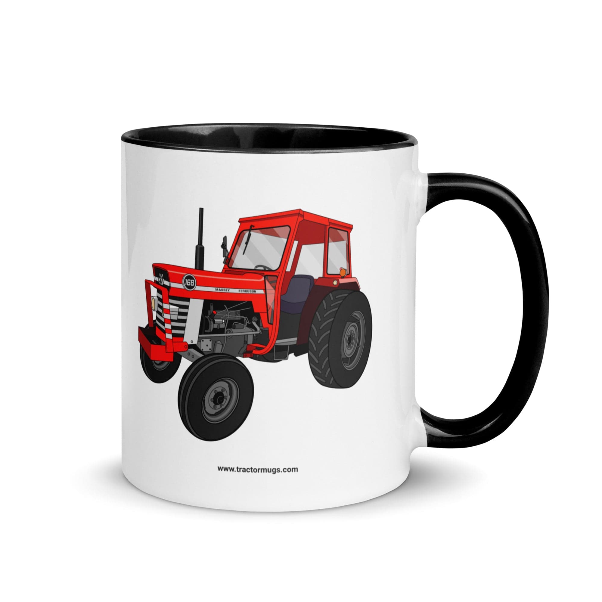 The Tractors Mugs Store 11 oz Massey Ferguson 168 | Mug with Color Inside Quality Farmers Merch