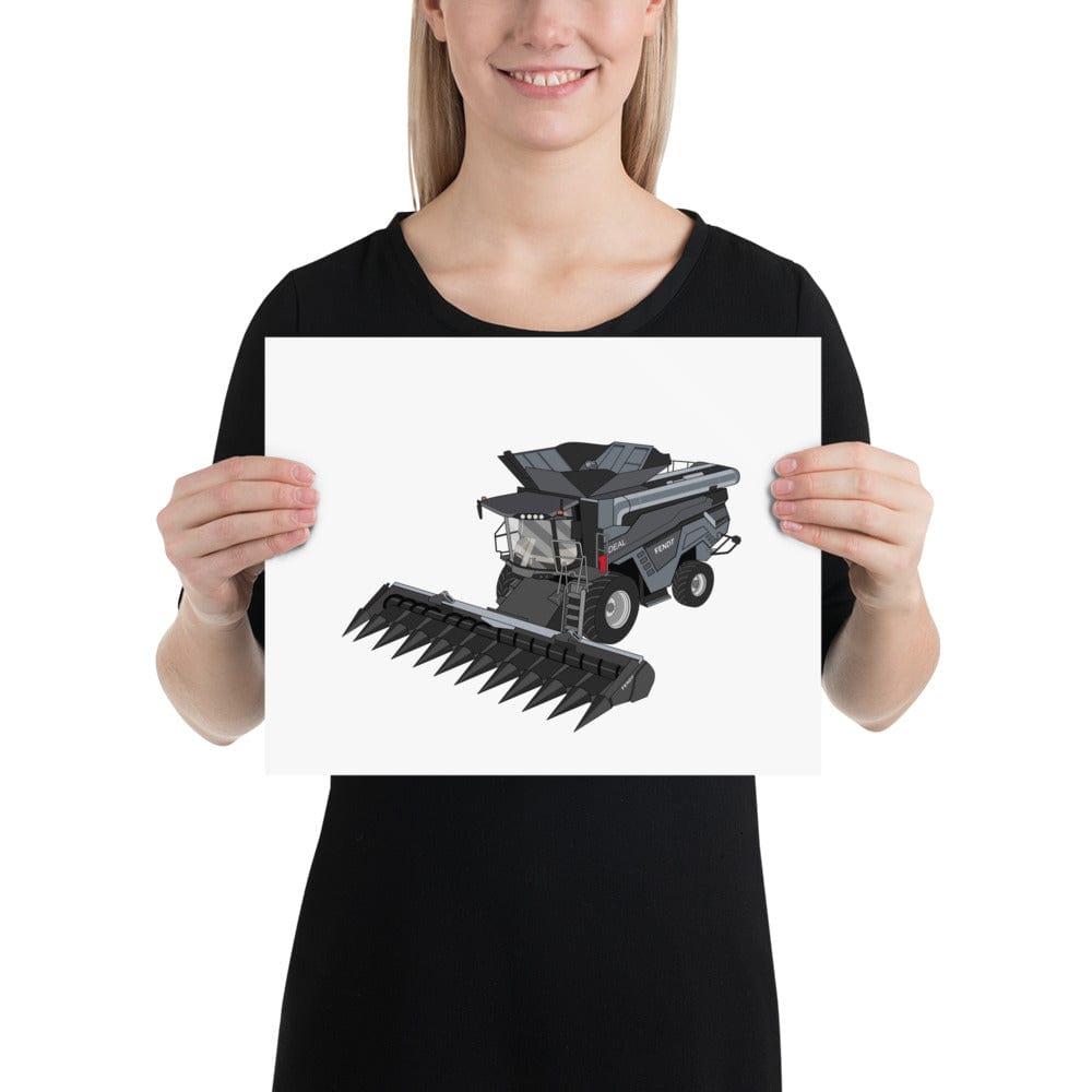 The Tractors Mugs Store 11″×14″ Fendt 9T Ideal Combine Harvester Poster Quality Farmers Merch