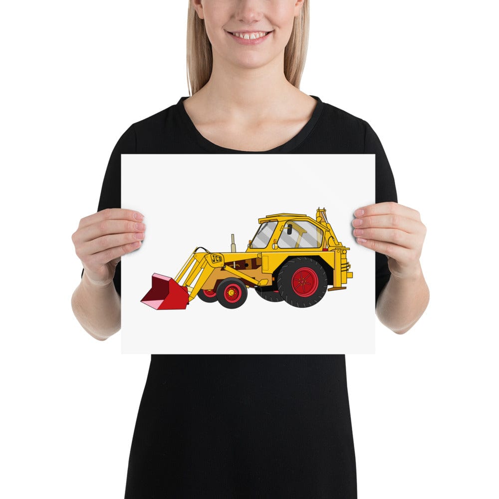 The Tractors Mugs Store 11″×14″ JCB 3 Backhoe Poster Quality Farmers Merch