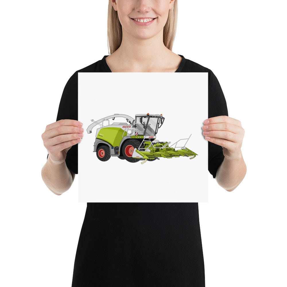 The Tractors Mugs Store 12″×12″ Class Jaguar 860 Forage Harvester Poster Quality Farmers Merch