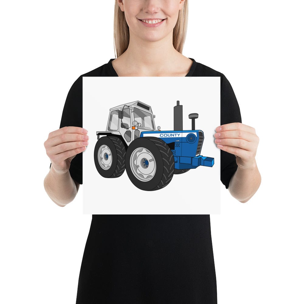 The Tractors Mugs Store 12″×12″ County 1884 (1981) Poster Quality Farmers Merch