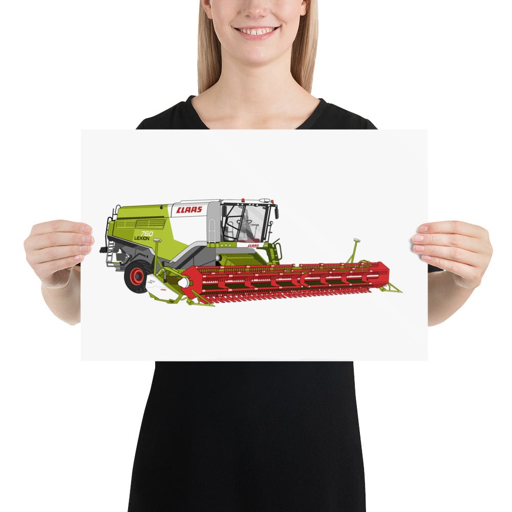 The Tractors Mugs Store 12″×18″ Class Lexion 760 TT Poster Quality Farmers Merch