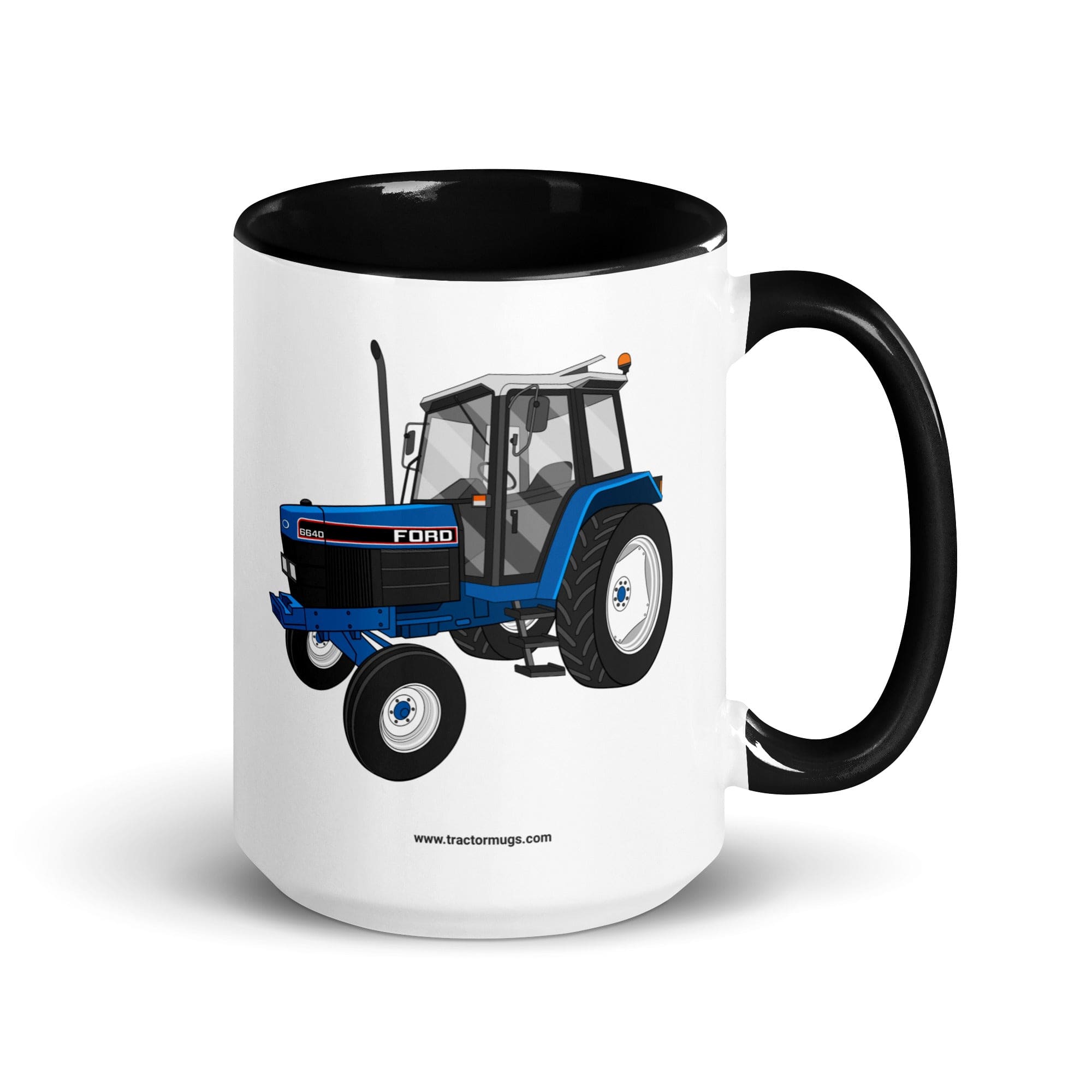 The Tractors Mugs Store 15 oz Ford 6640 2WD | Mug with Color Inside Quality Farmers Merch