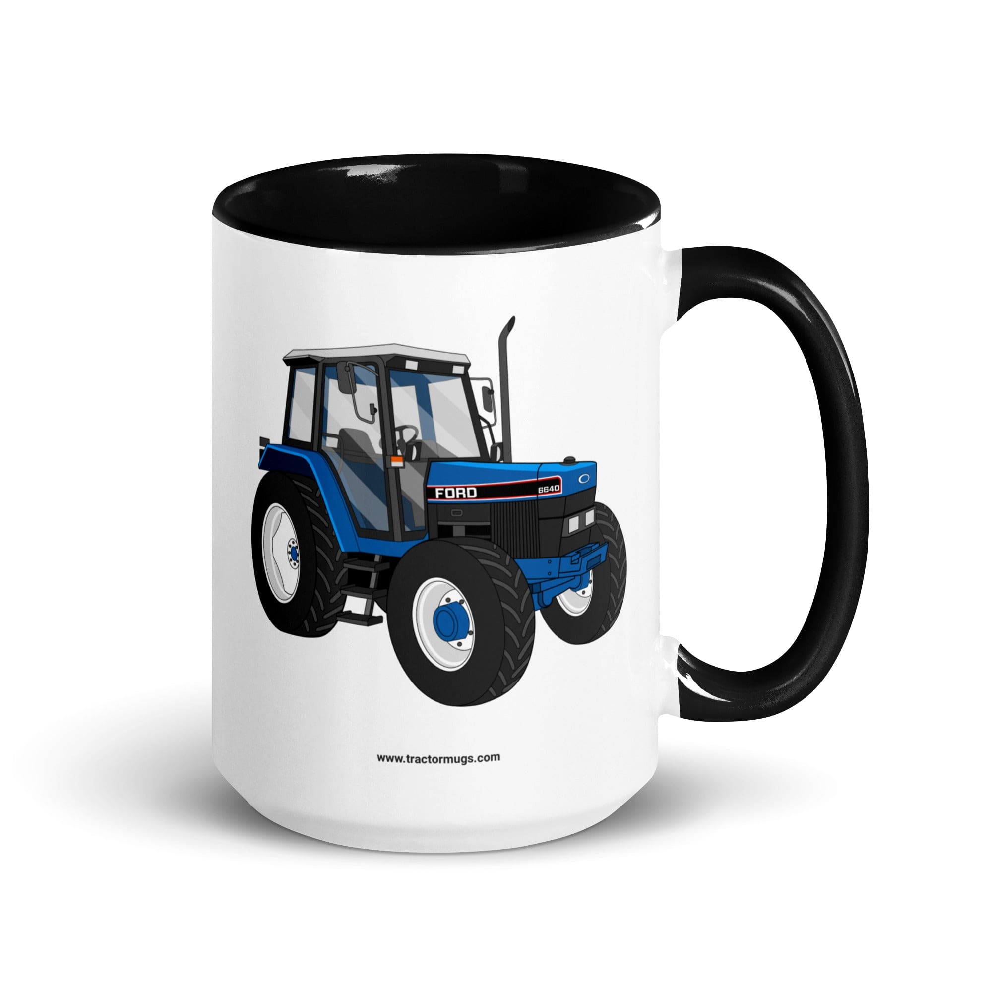 The Tractors Mugs Store 15 oz Ford 6640 SE 4WD | Mug with Color Inside Quality Farmers Merch