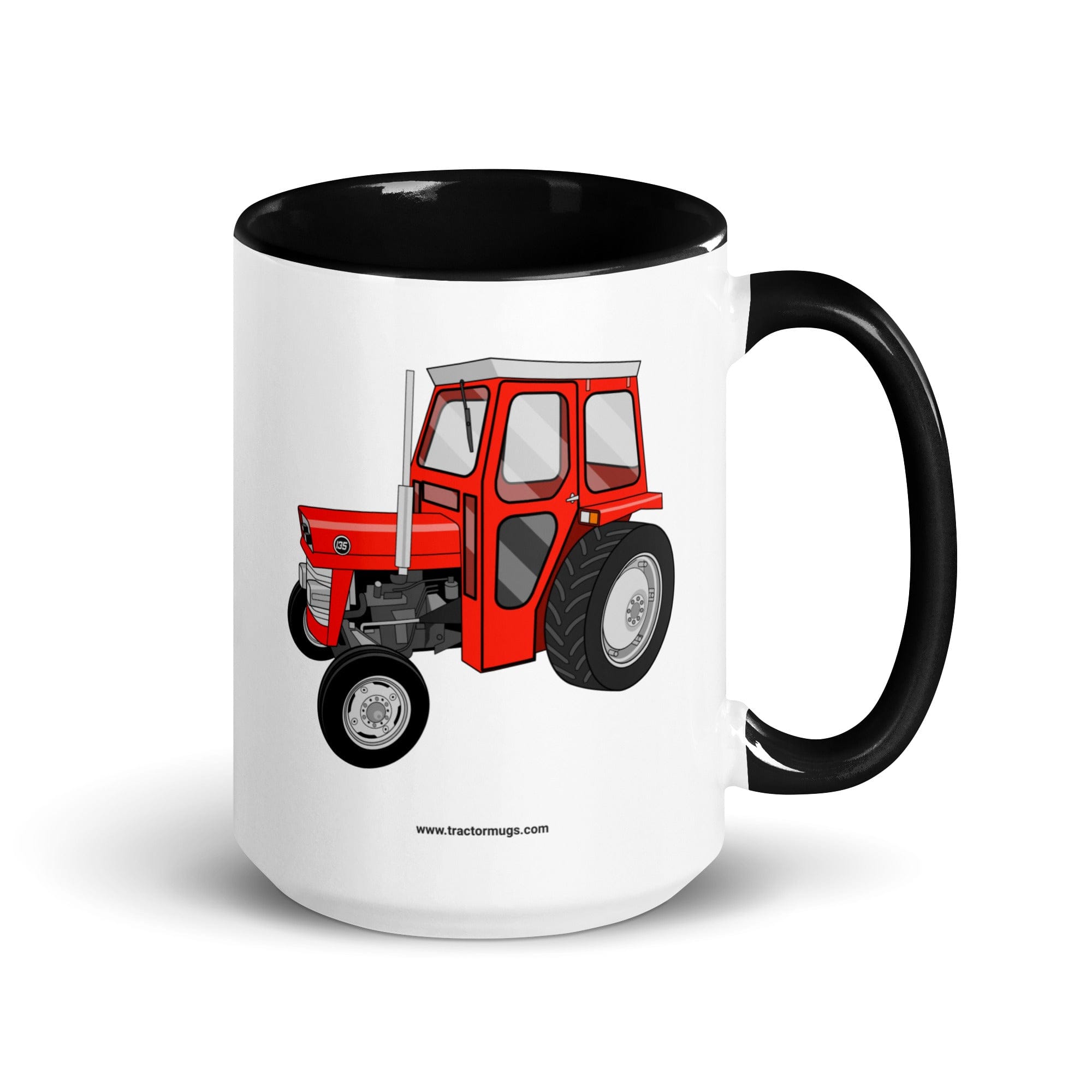 The Tractors Mugs Store 15 oz Massey Ferguson 135 with cab | Mug with Color Inside Quality Farmers Merch