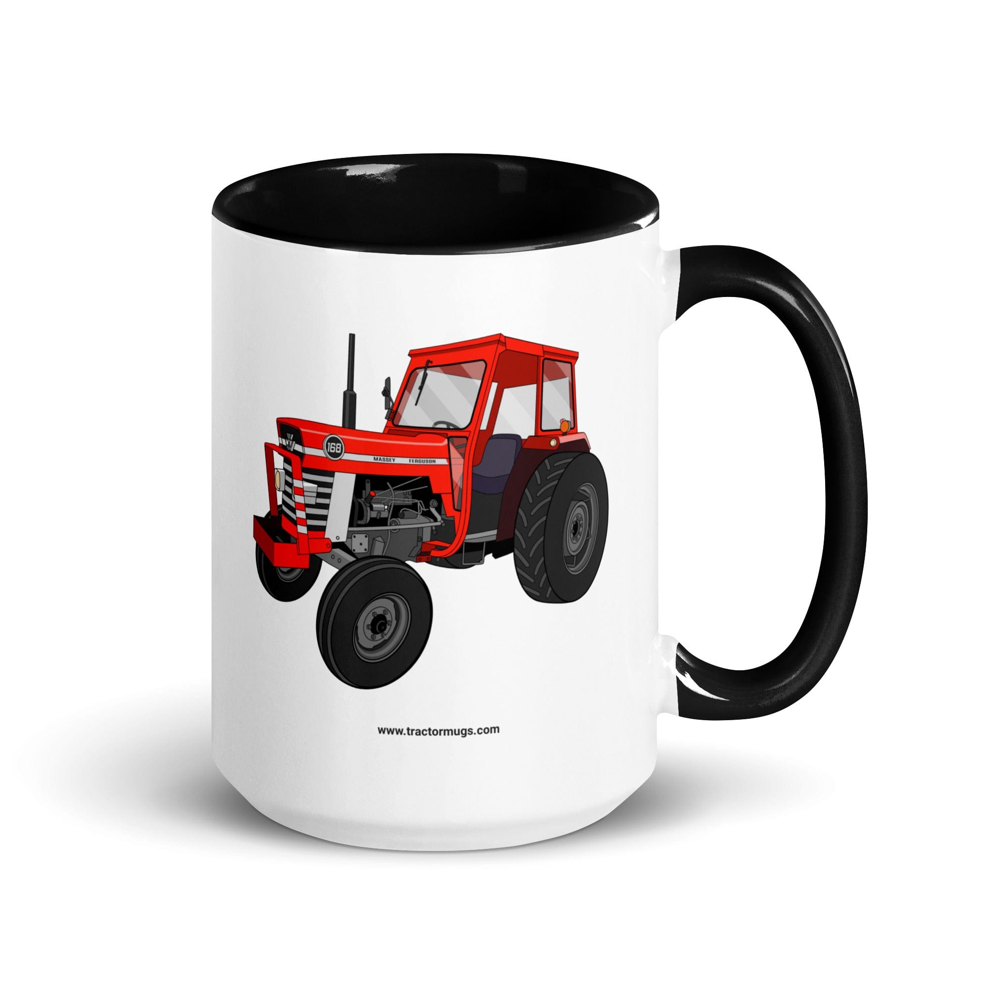 The Tractors Mugs Store 15 oz Massey Ferguson 168 | Mug with Color Inside Quality Farmers Merch