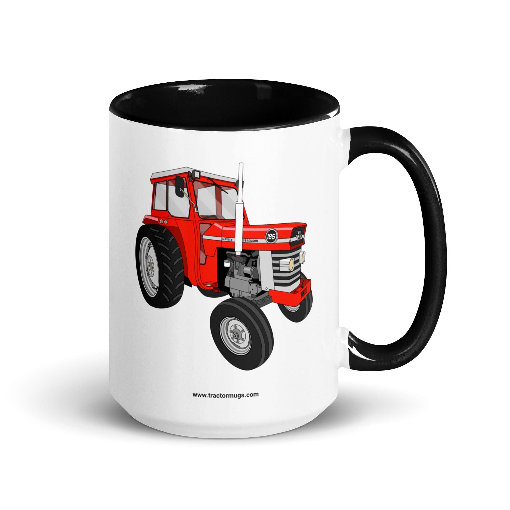 The Tractors Mugs Store 15 oz Massey Ferguson 185 | Mug with Color Inside Quality Farmers Merch