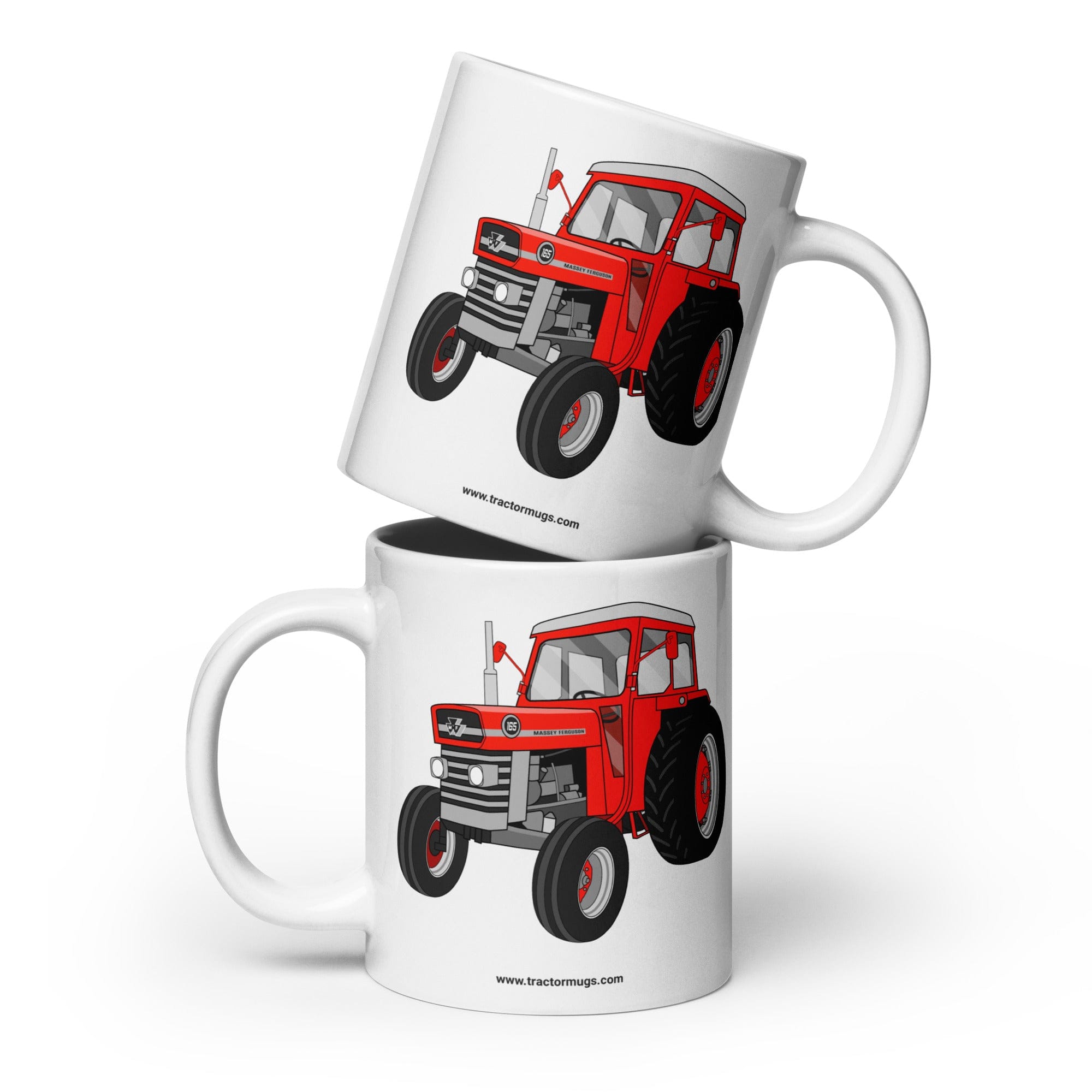 The Tractors Mugs Store 20 oz Massey Ferguson 165 White glossy mug Quality Farmers Merch