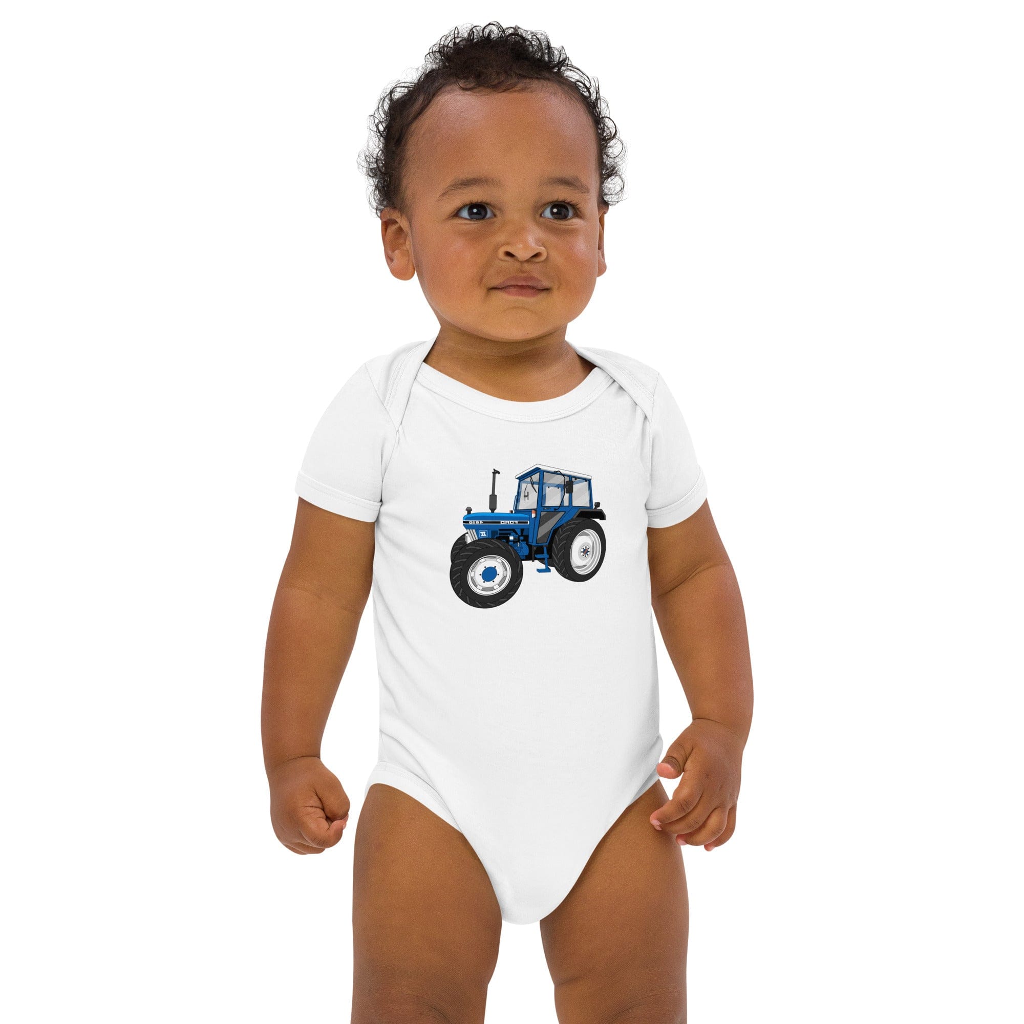 The Tractors Mugs Store 3-6m Ford 4610 4WD Organic cotton baby bodysuit Quality Farmers Merch