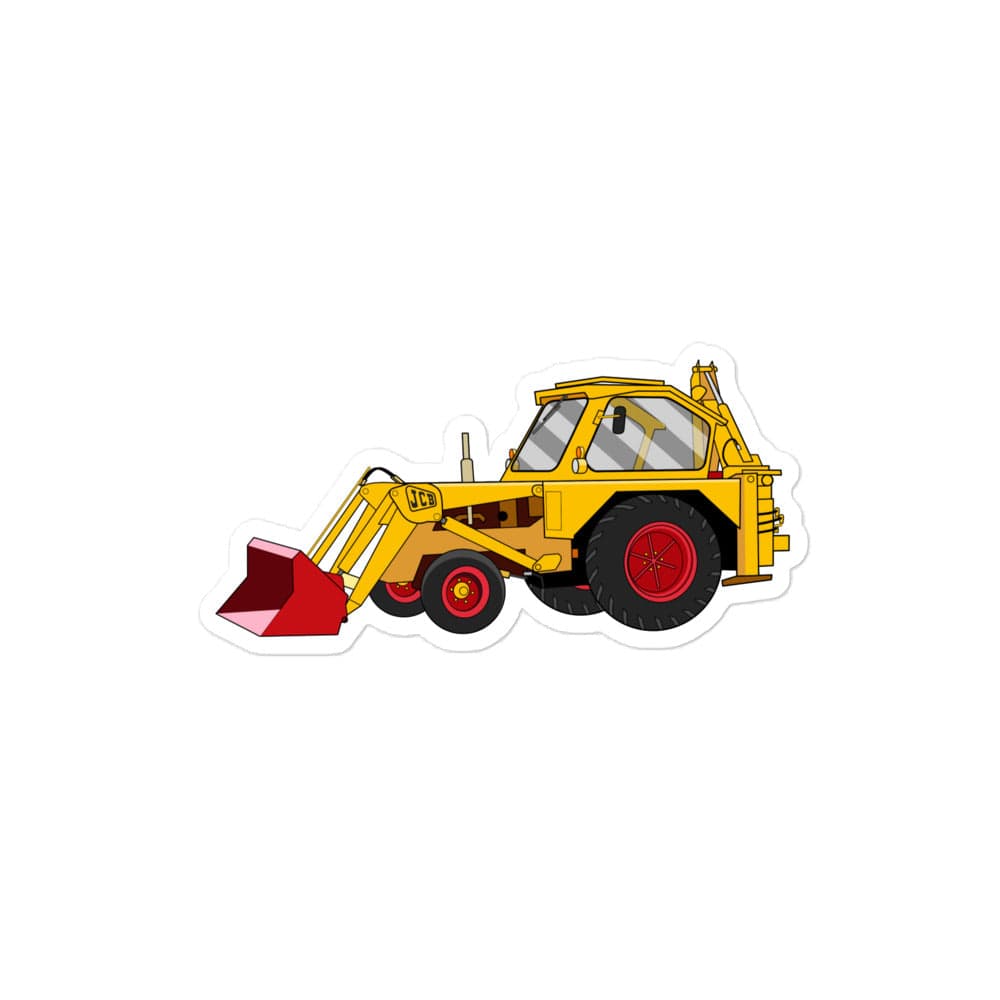 The Tractors Mugs Store 4″×4″ JCB 3 Backhoe Bubble-free stickers Quality Farmers Merch