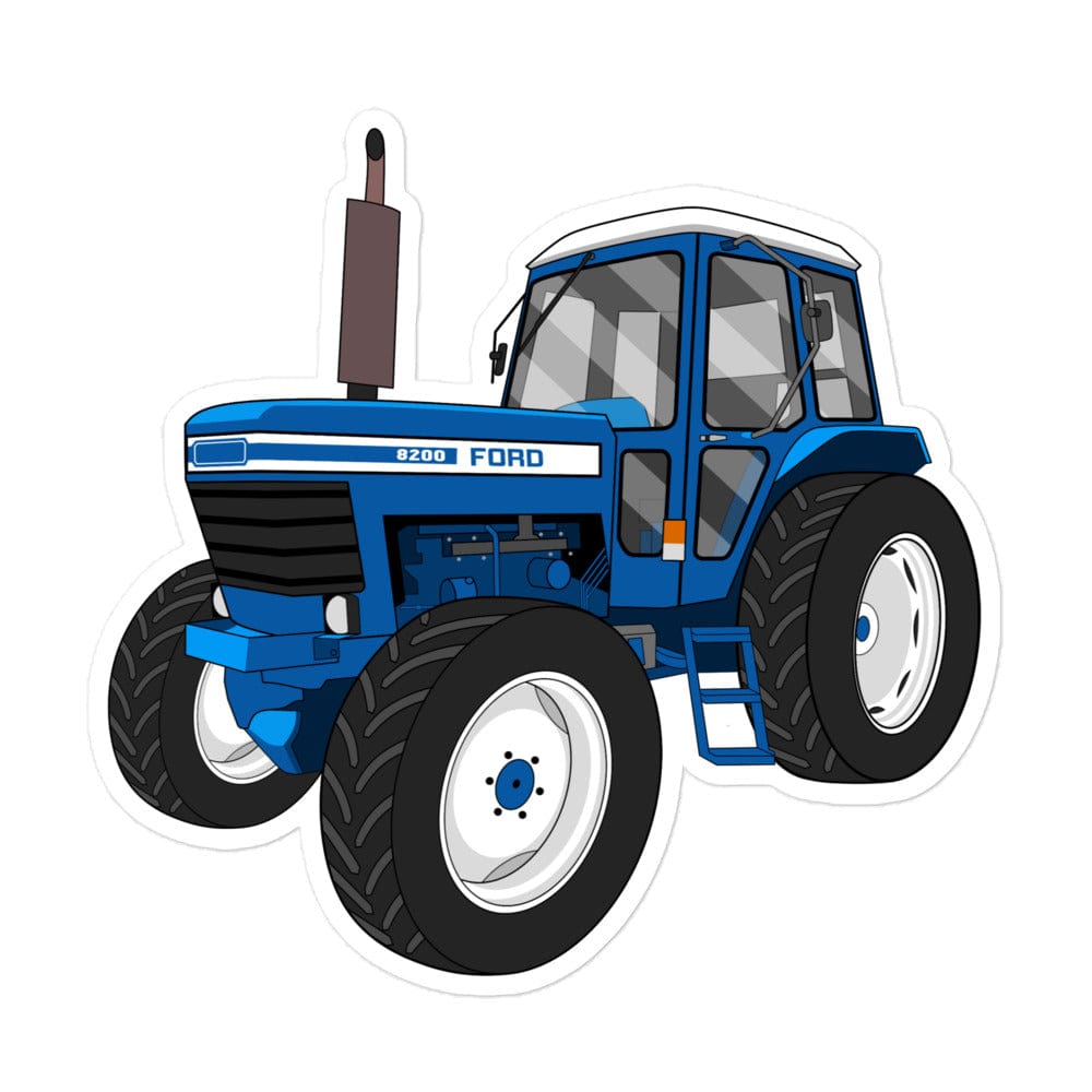 The Tractors Mugs Store 5.5″×5.5″ Ford 8200 Bubble-free stickers Quality Farmers Merch