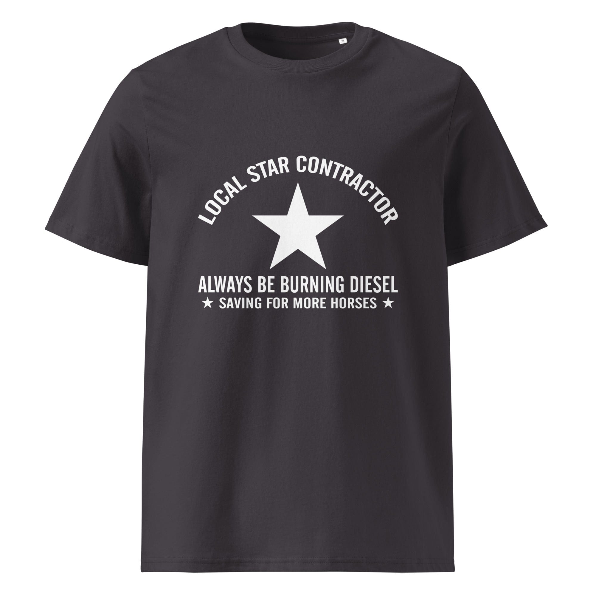 The Tractors Mugs Store Anthracite / S Star Contractor Unisex organic cotton t-shirt Quality Farmers Merch