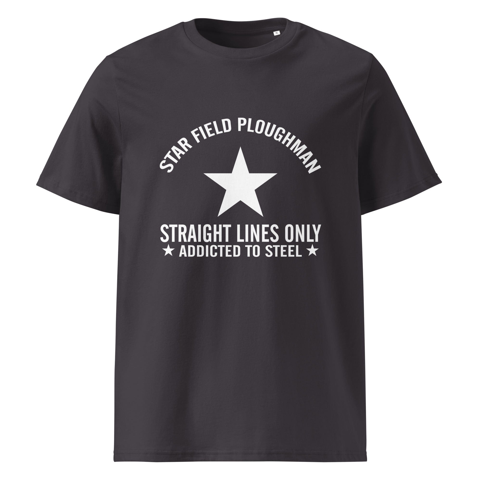 The Tractors Mugs Store Anthracite / S Star Field Ploughman Unisex organic cotton t-shirt Quality Farmers Merch