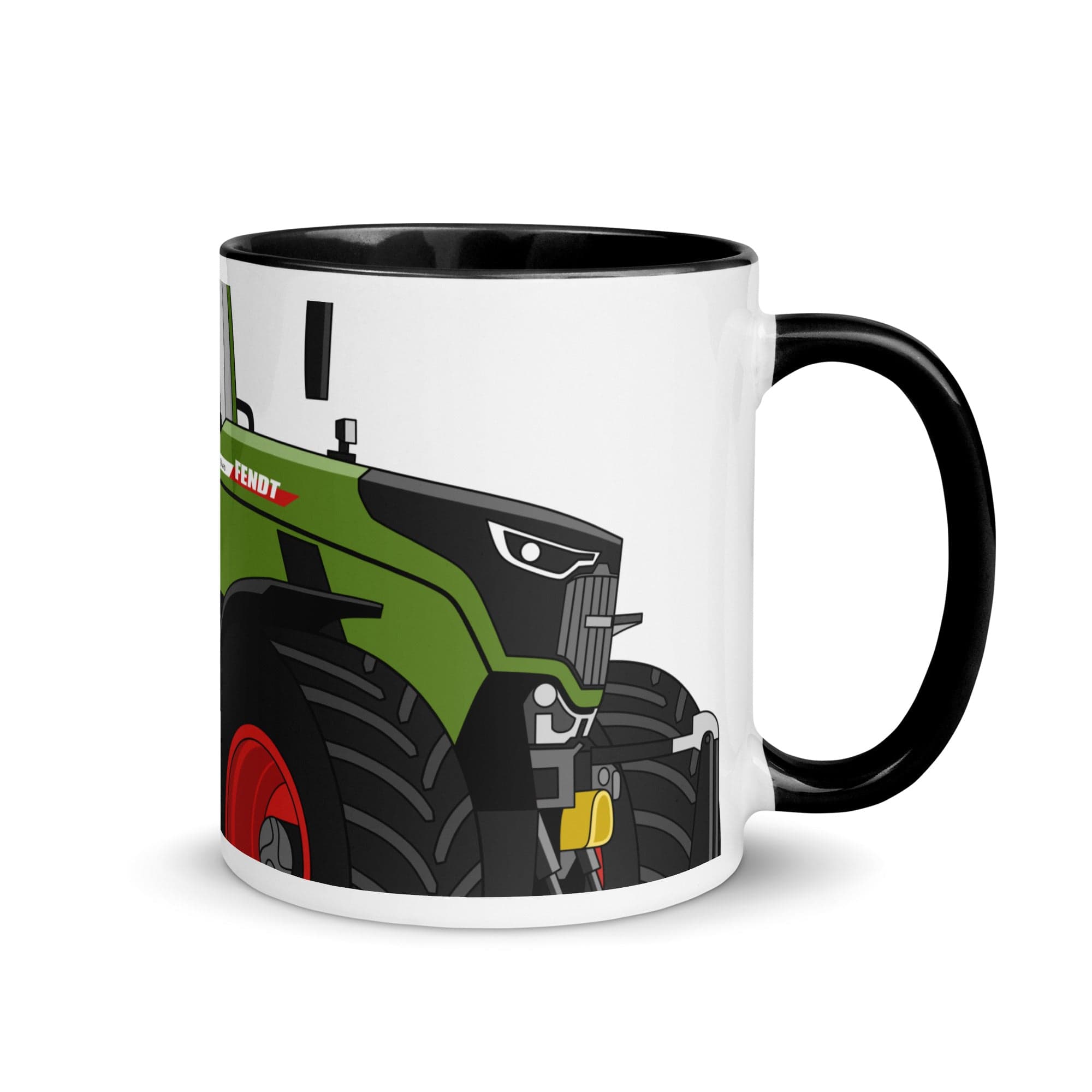 The Tractors Mugs Store Black Fendt 728 Vario 20 Mug with Color Inside Quality Farmers Merch