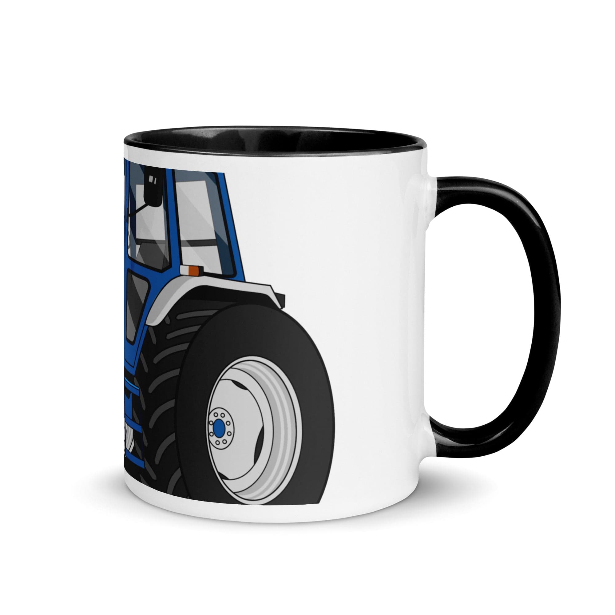 The Tractors Mugs Store Black Ford 8210 4WD 2.0 Mug with Color Inside Quality Farmers Merch