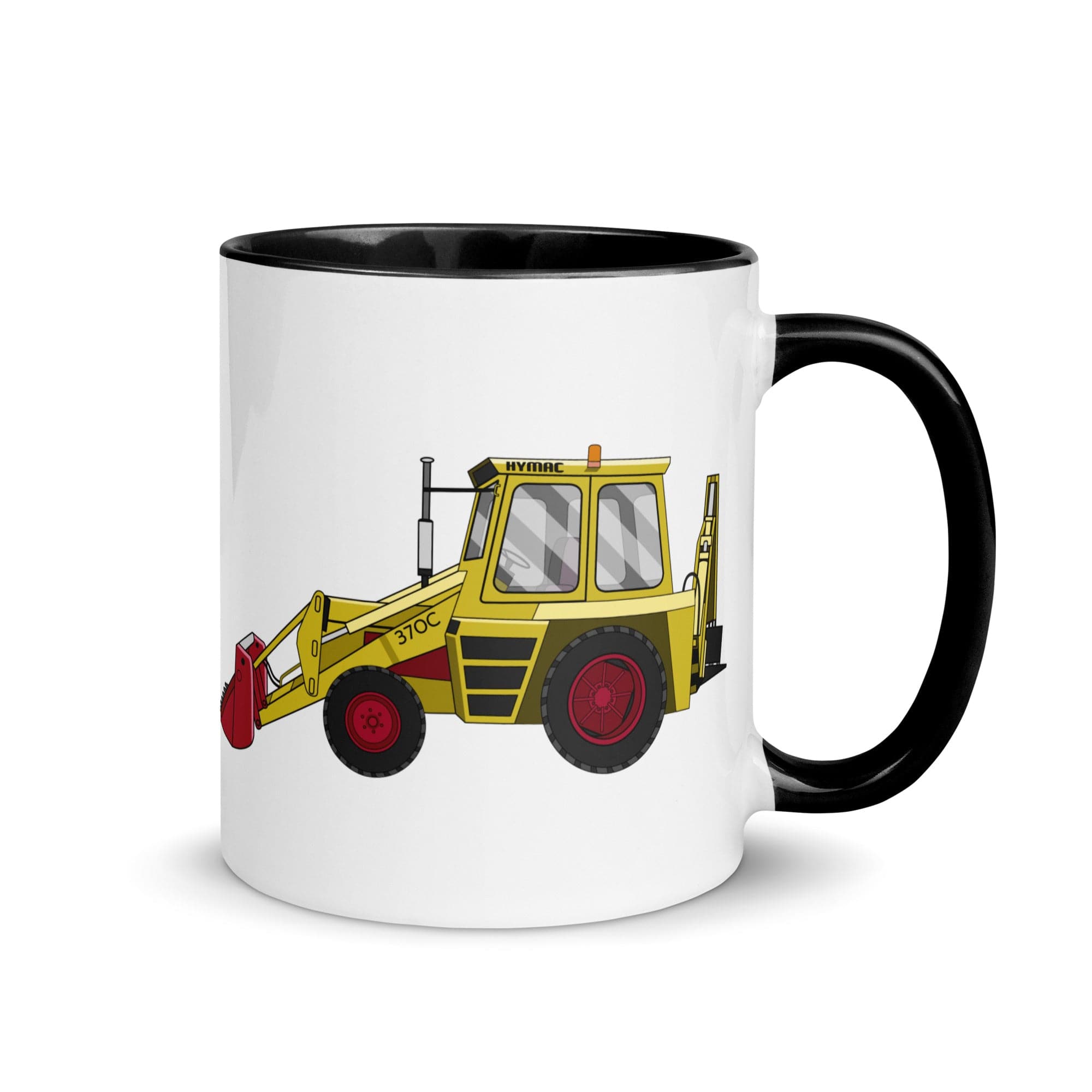 The Tractors Mugs Store Black Hymaq 370C Mug with Color Inside Quality Farmers Merch