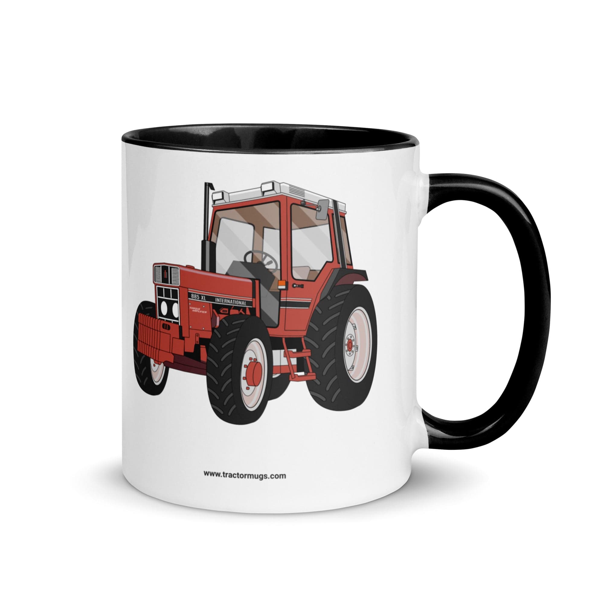 The Tractors Mugs Store Black International 885 XL 4WD | Mug with Color Inside Quality Farmers Merch