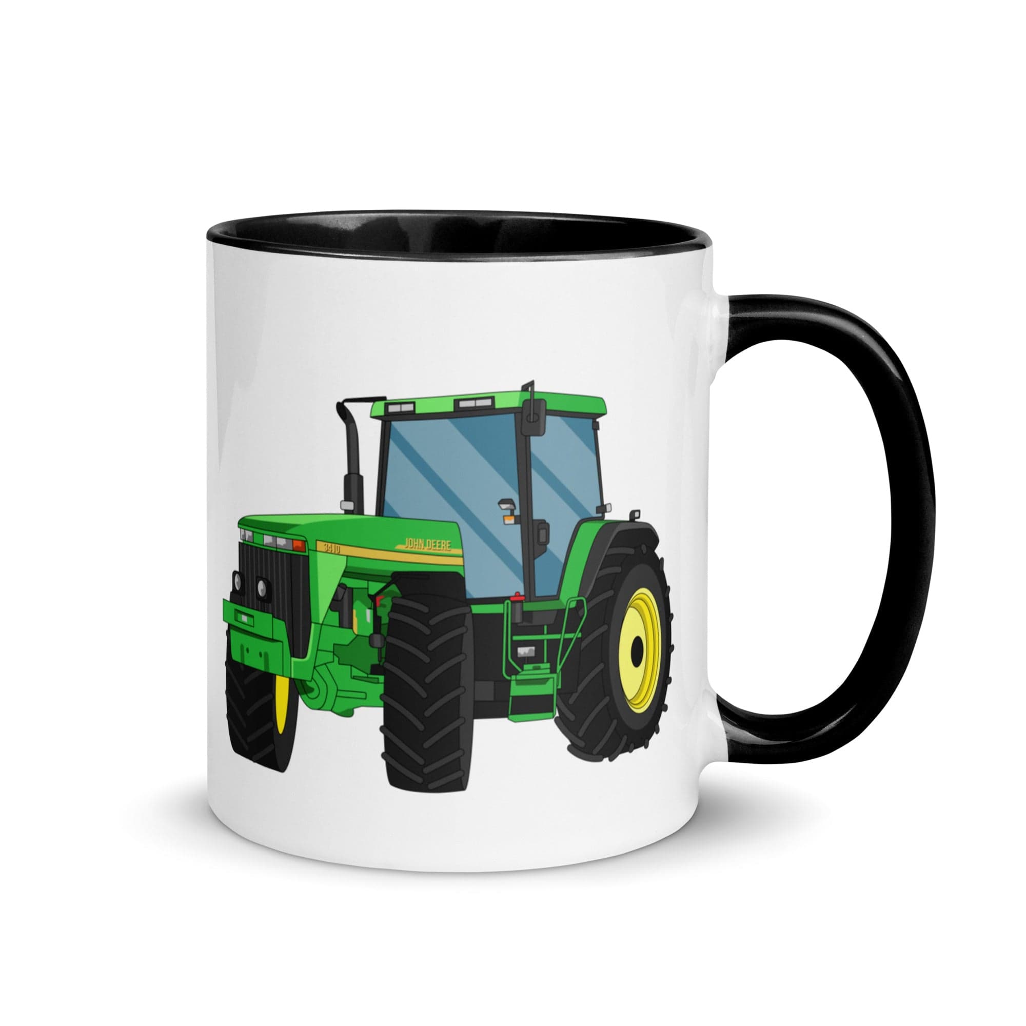 The Tractors Mugs Store Black John Deere 3410 Mug with Color Inside Quality Farmers Merch