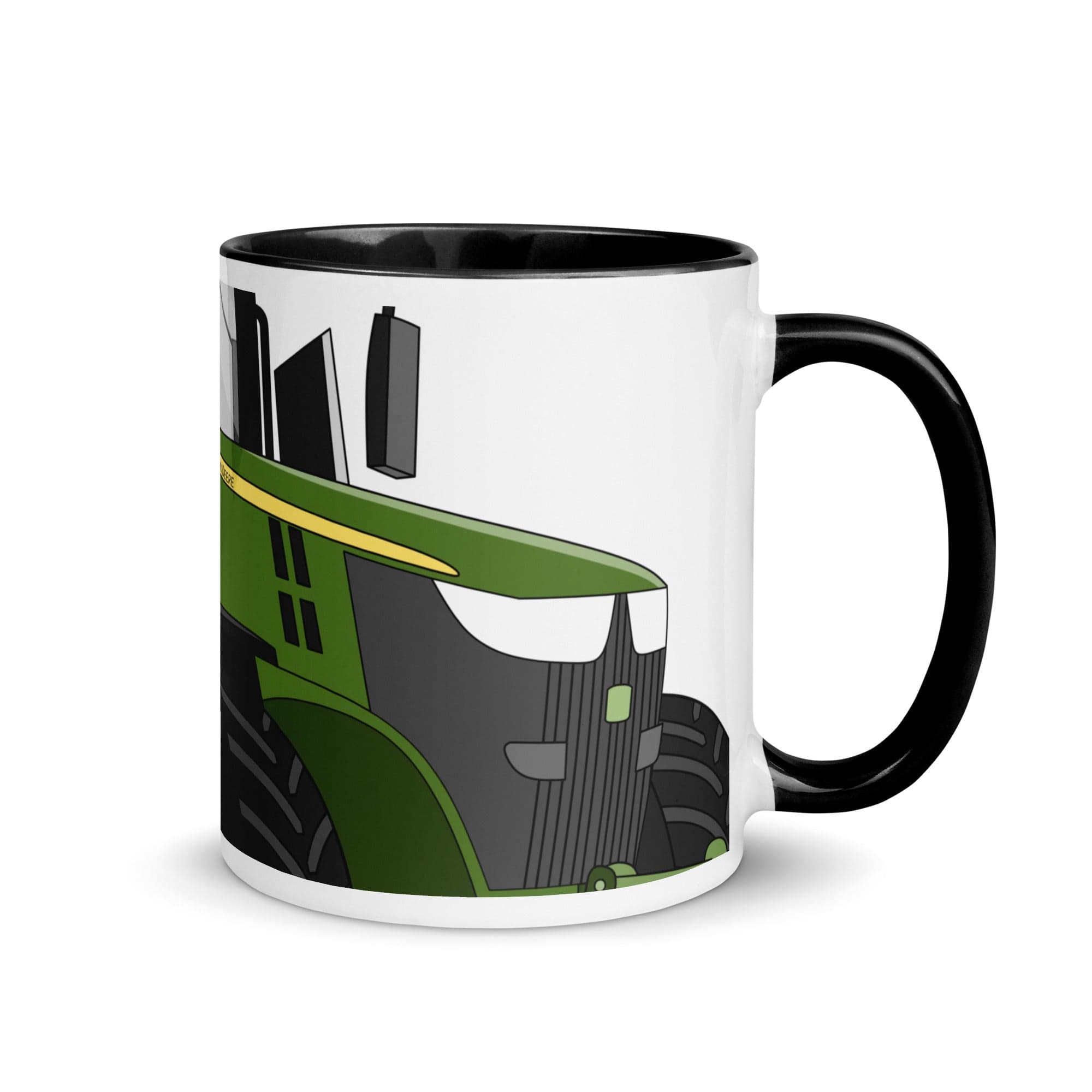 The Tractors Mugs Store Black John Deere 7310 R 2.0 Mug with Color Inside Quality Farmers Merch