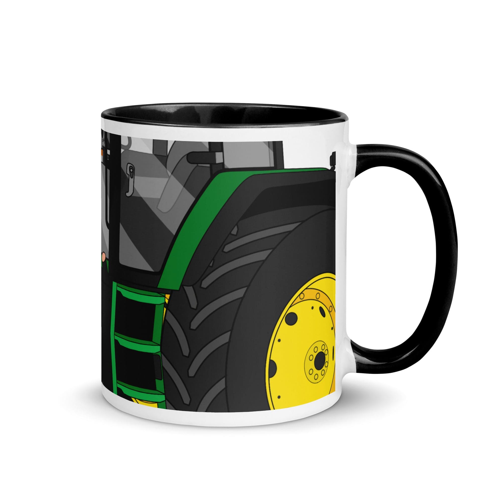 The Tractors Mugs Store Black John Deere 7810 2.0 Mug with Color Inside Quality Farmers Merch