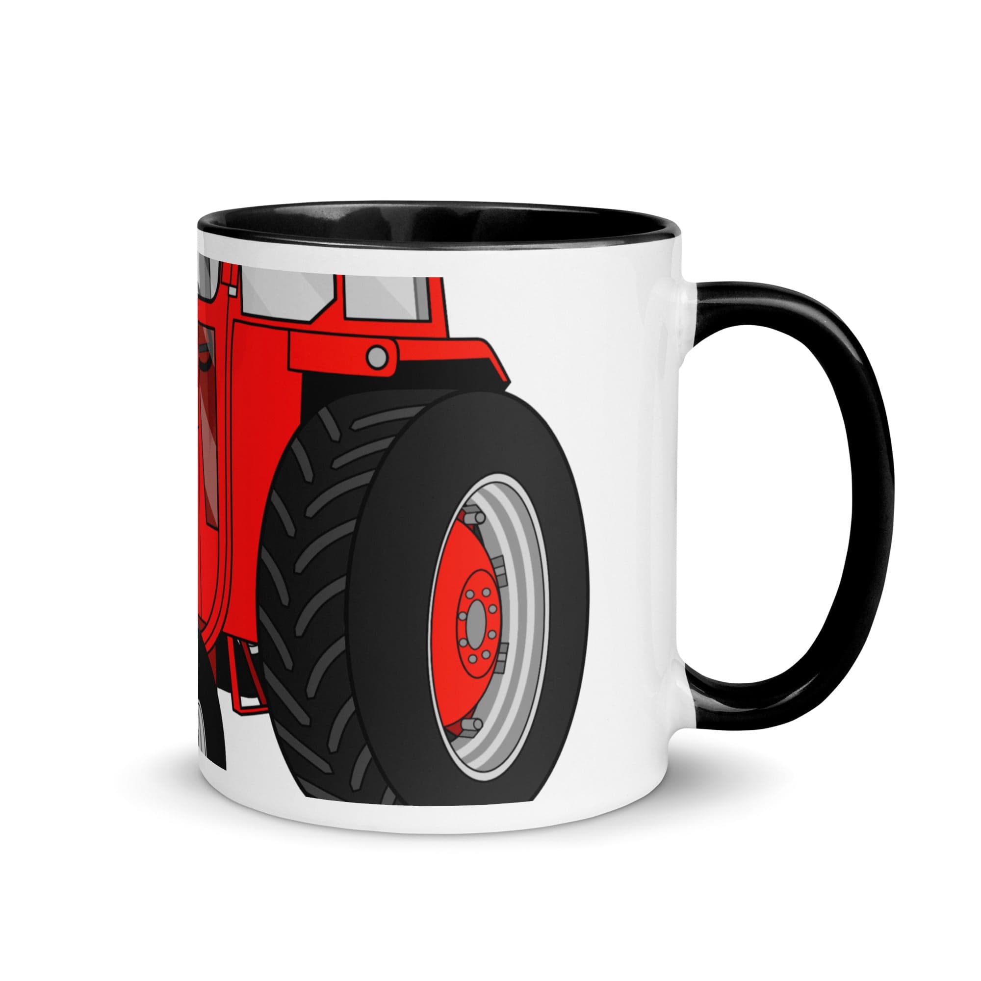 The Tractors Mugs Store Black Massey Ferguson 165 2.0 Mug with Color Inside Quality Farmers Merch
