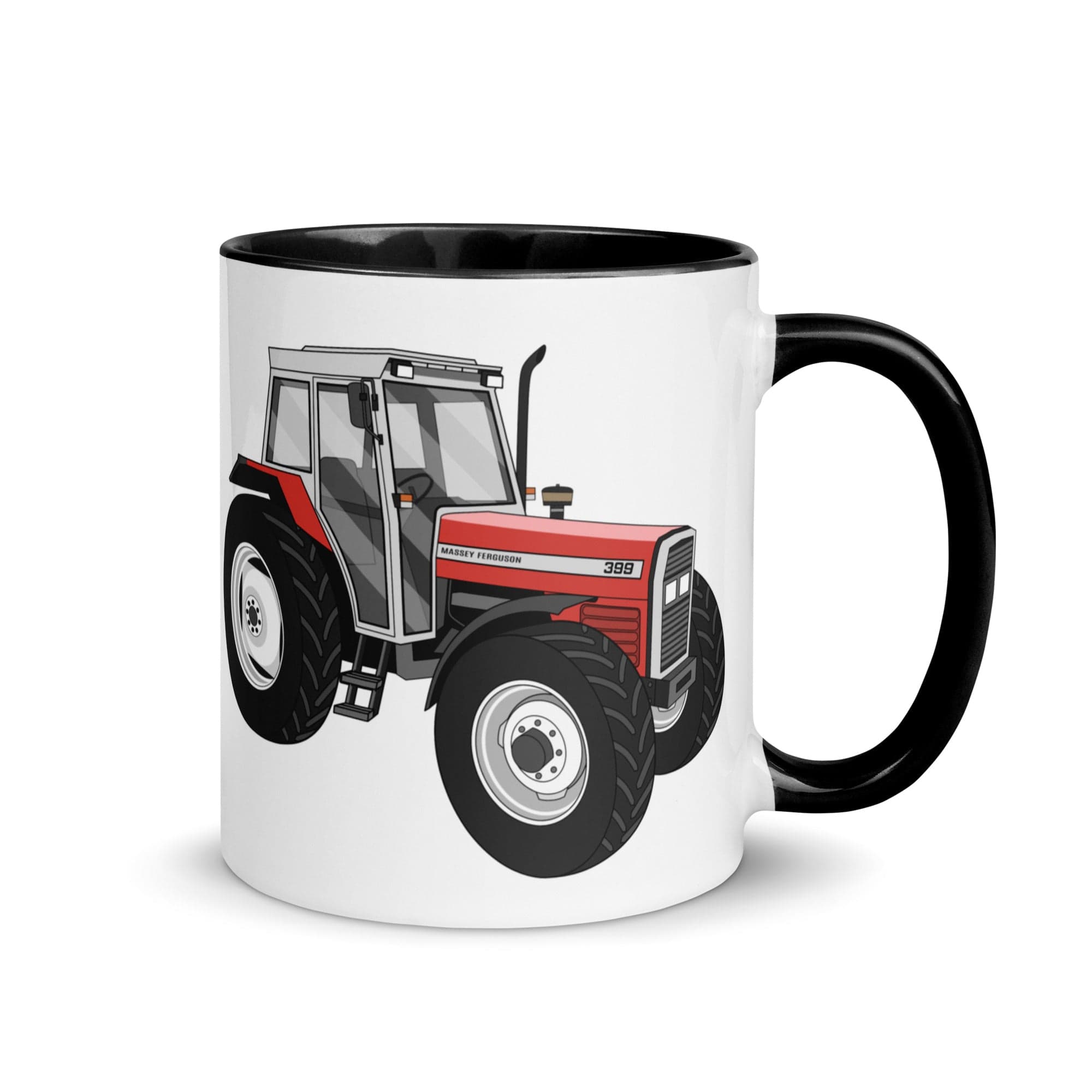 The Tractors Mugs Store Black Massey Ferguson 399 Mug with Color Inside Quality Farmers Merch