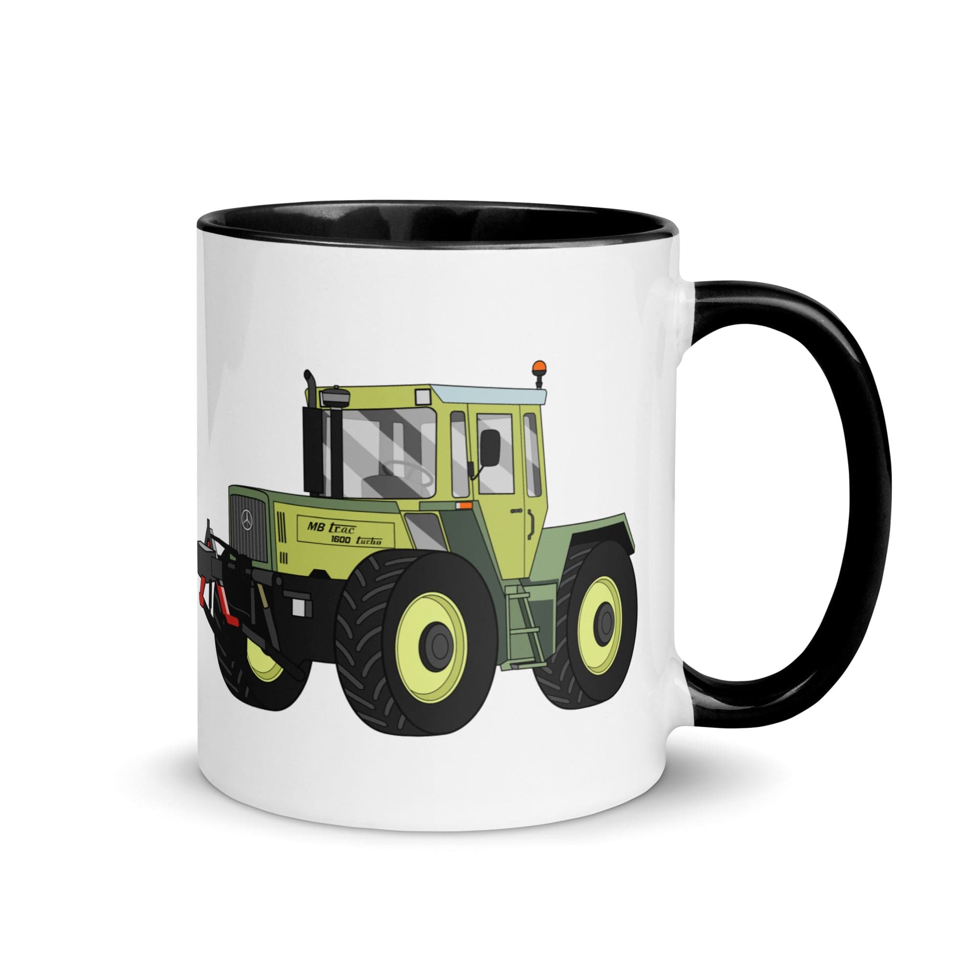 The Tractors Mugs Store Black MB Trac 1300 Mug with Color Inside Quality Farmers Merch