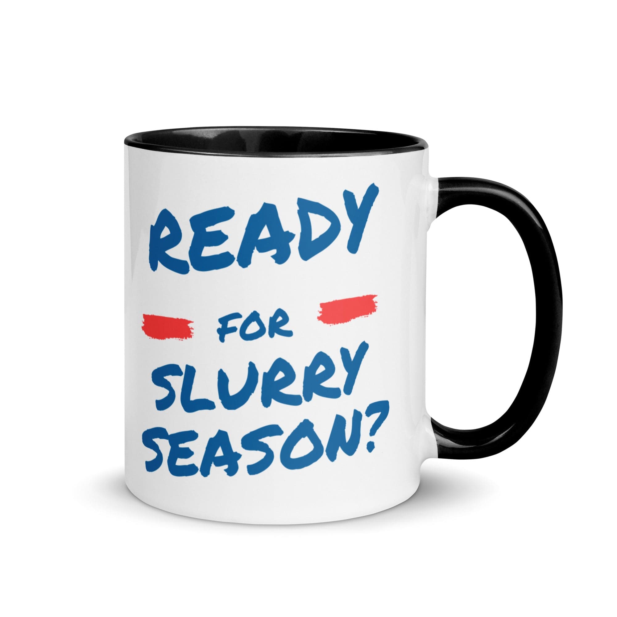 The Tractors Mugs Store Black Ready for the Slurry? Mug with Color Inside Quality Farmers Merch