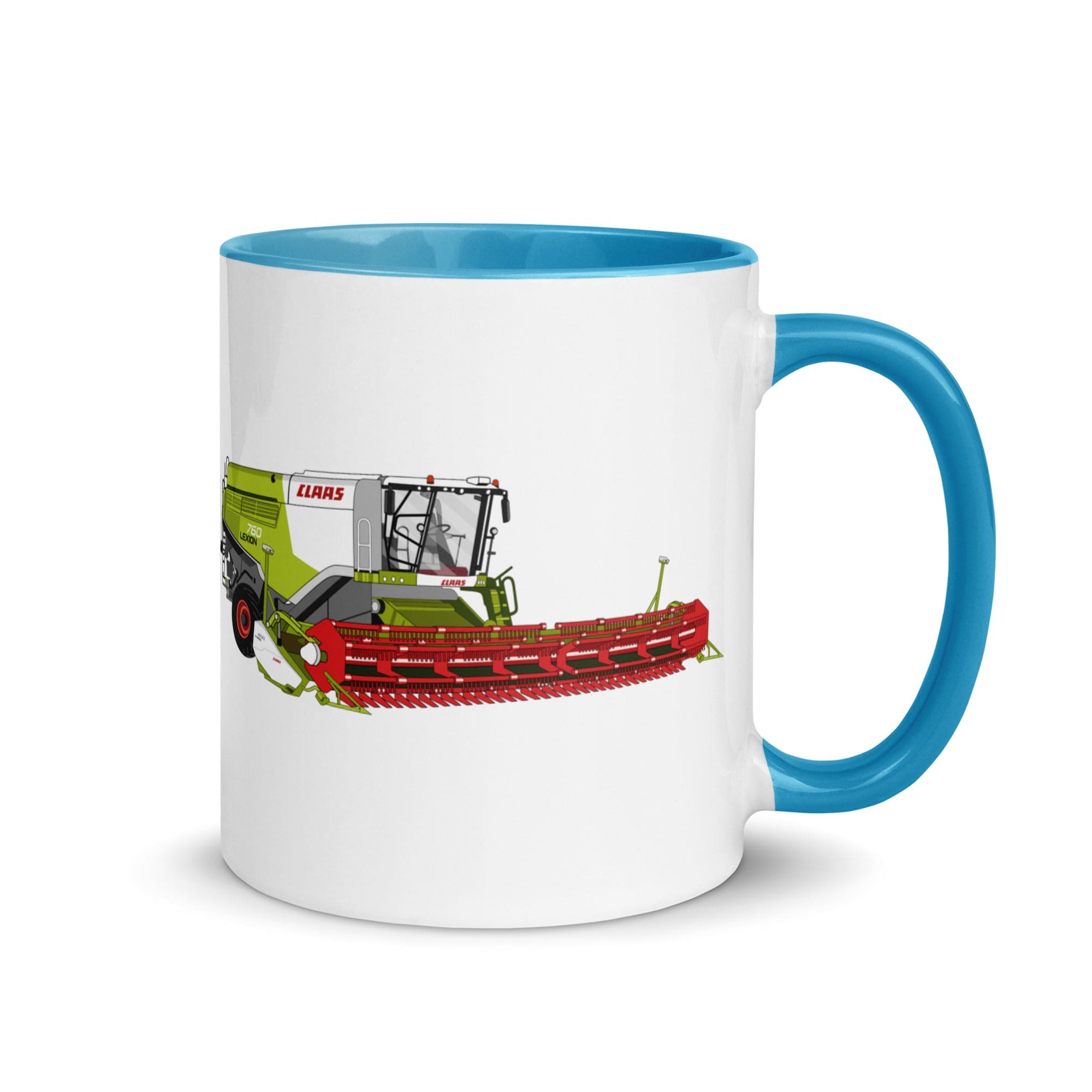 The Tractors Mugs Store Blue Class Lexion 760 TT Mug with Color Inside Quality Farmers Merch