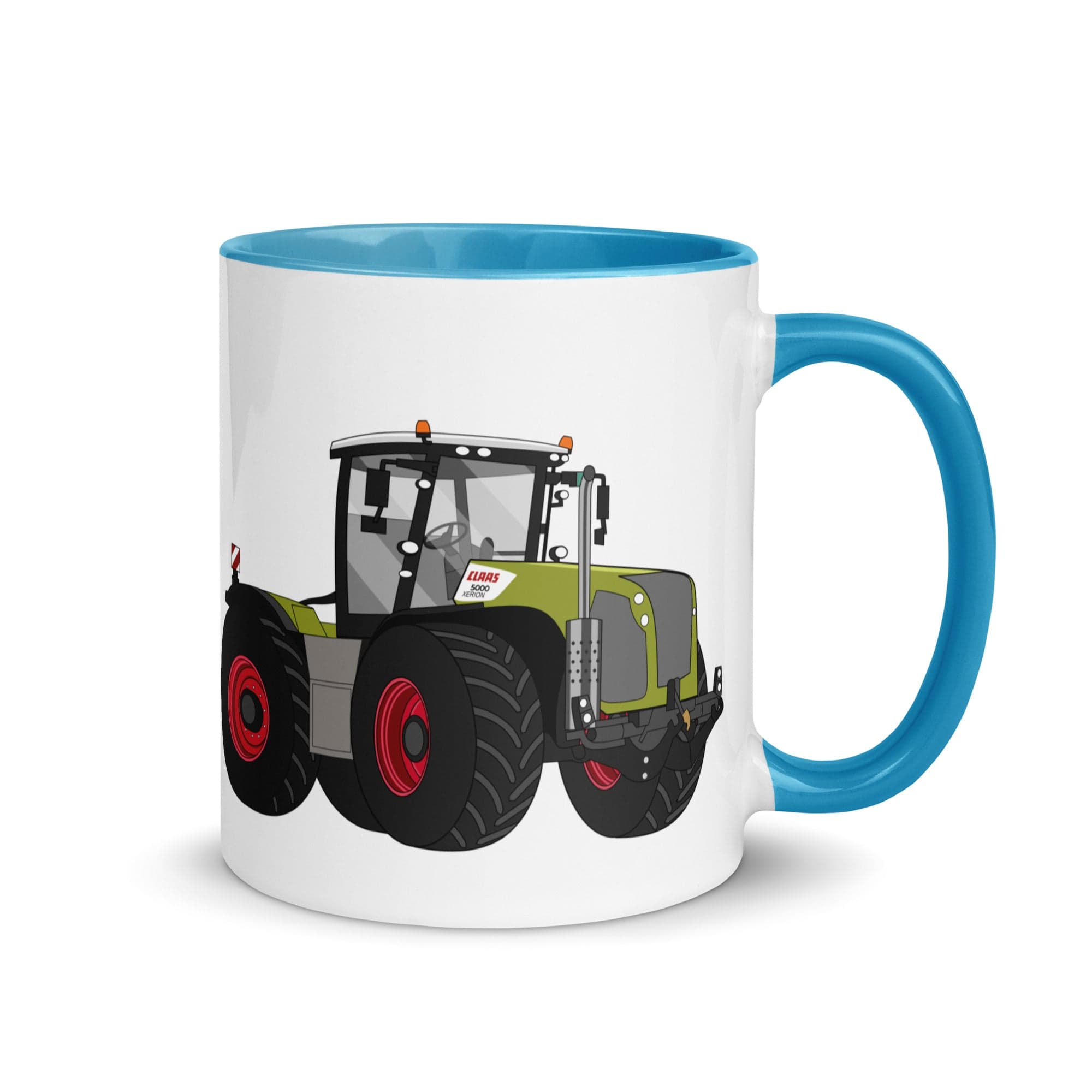 The Tractors Mugs Store Blue Class Xerion 5000 Tractor VC Mug with Color Inside Quality Farmers Merch