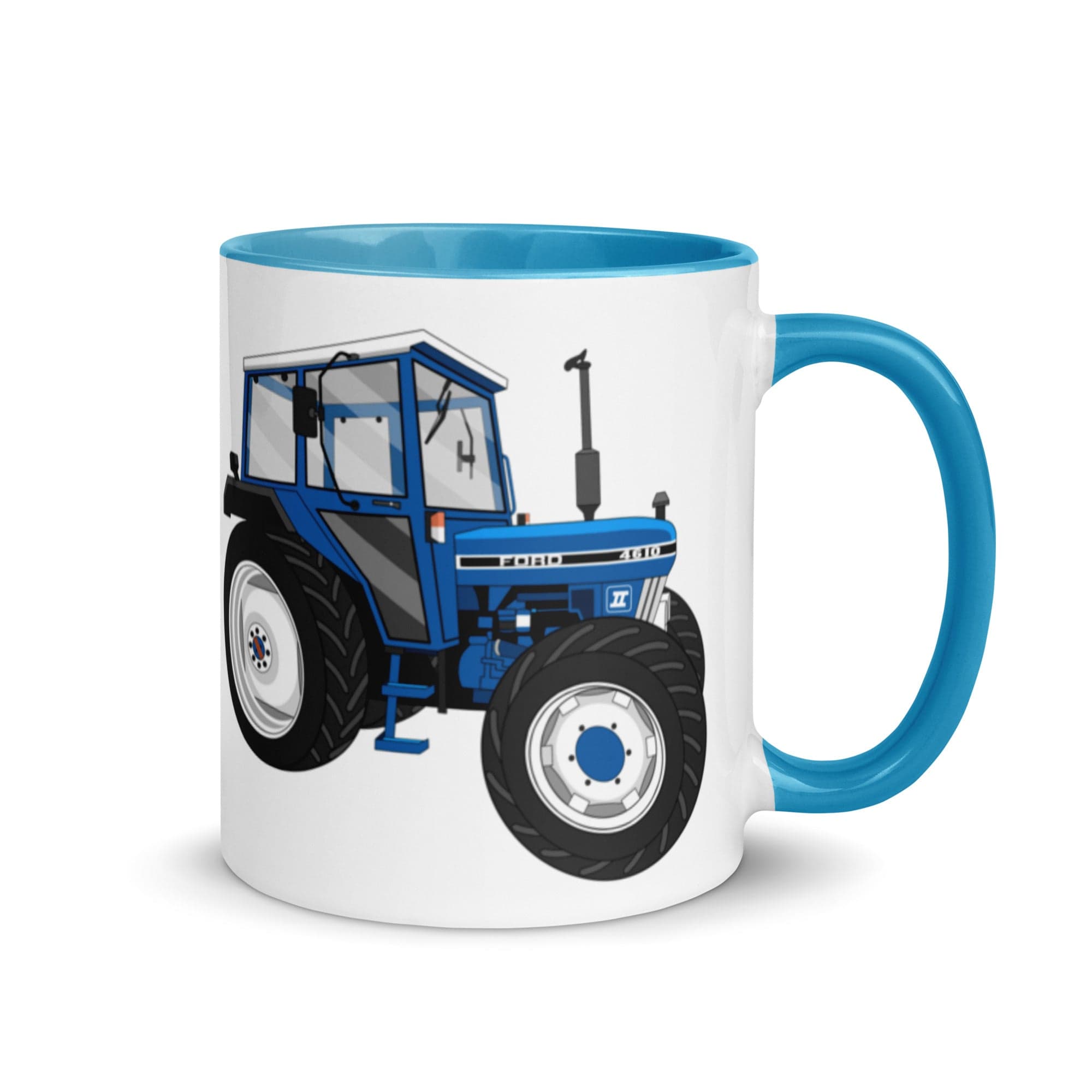 The Tractors Mugs Store Blue Ford 4610 4WD Mug with Color Inside Quality Farmers Merch