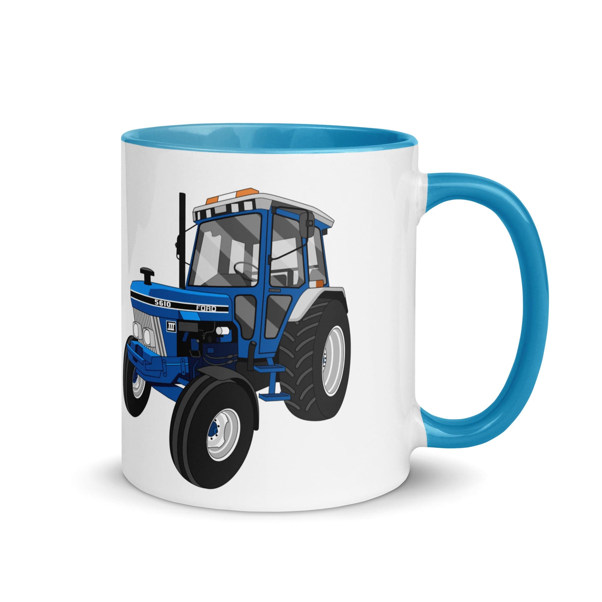 The Tractors Mugs Store Blue Ford 5610 Mug with Color Inside Quality Farmers Merch