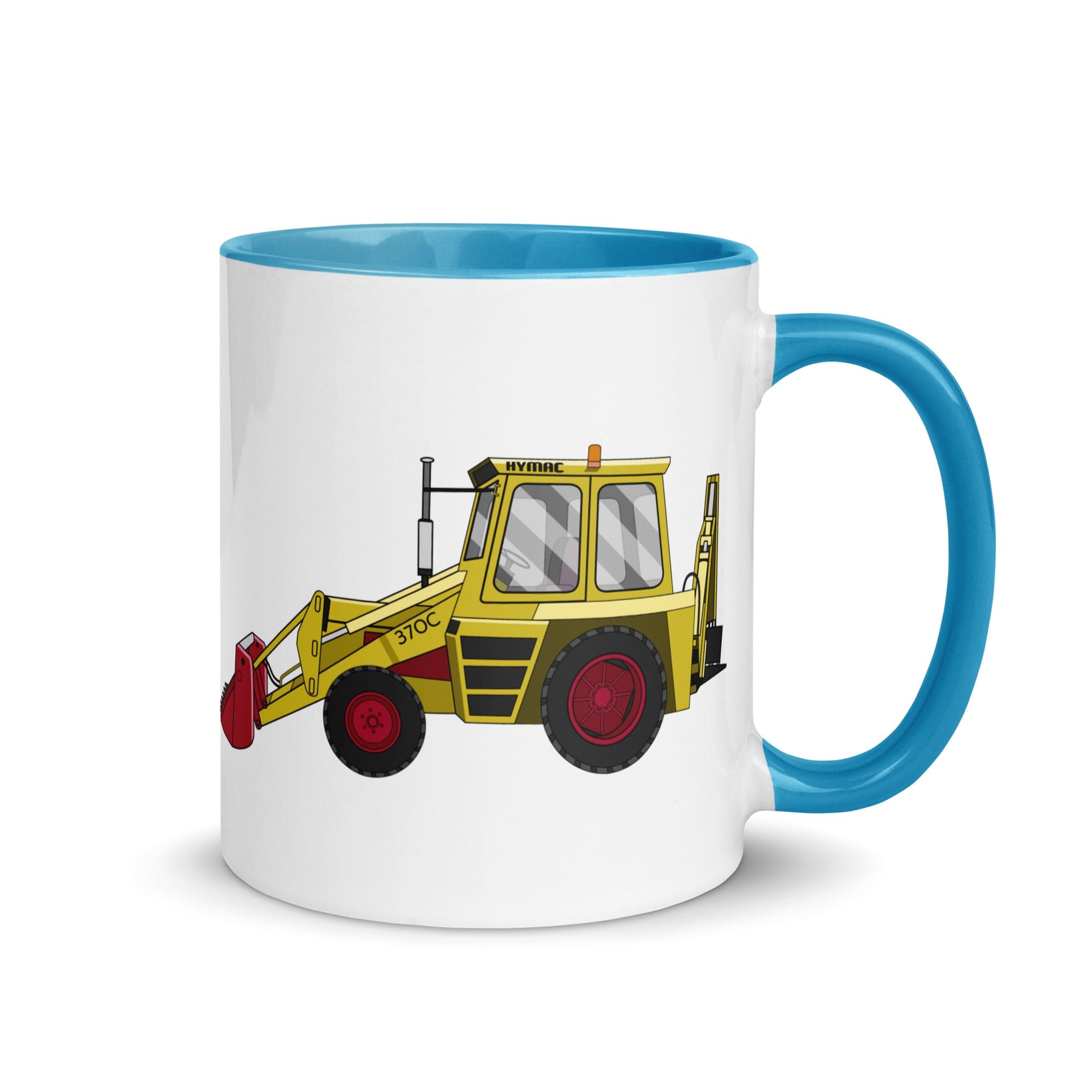 The Tractors Mugs Store Blue Hymaq 370C Mug with Color Inside Quality Farmers Merch