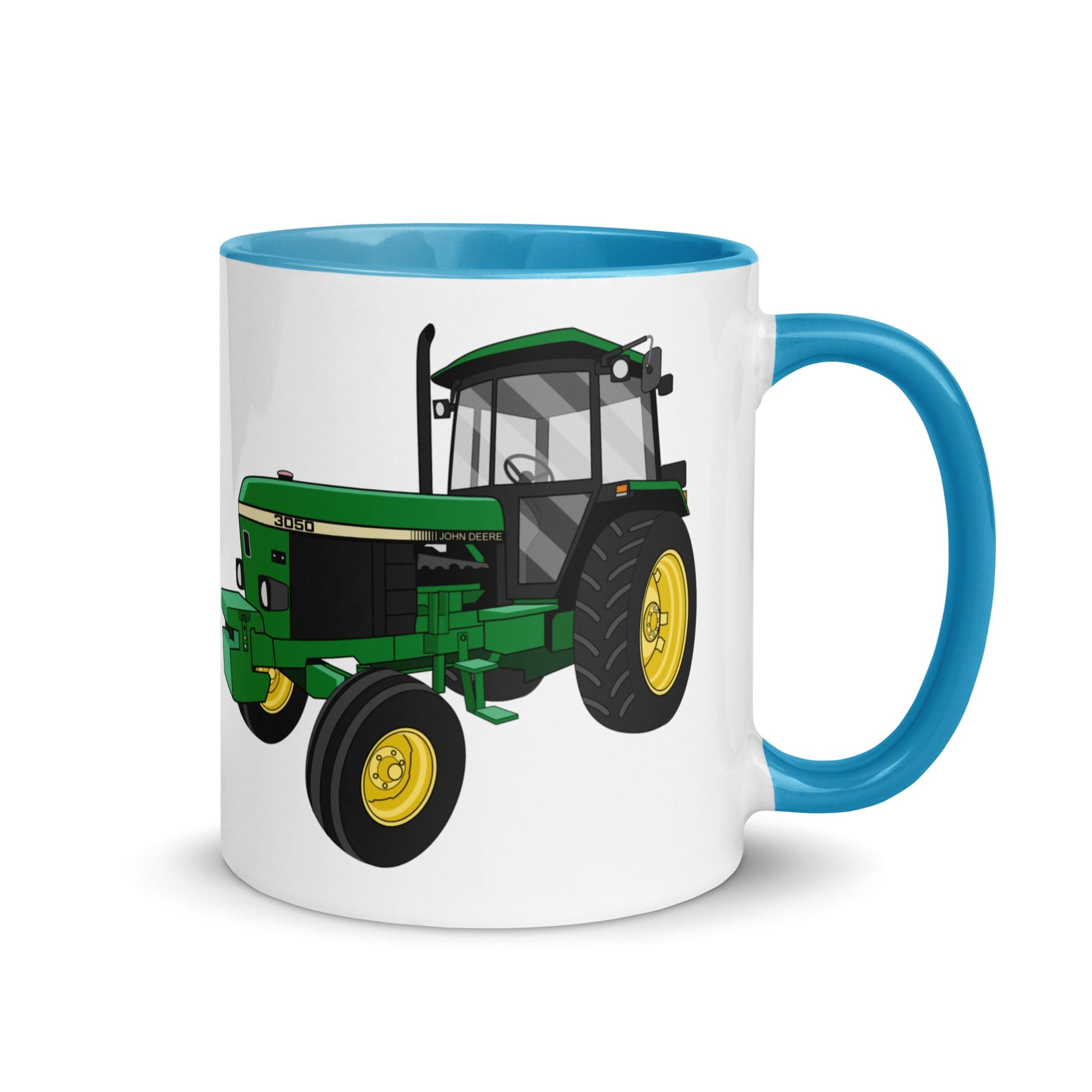 The Tractors Mugs Store Blue John Deere 3050 2WD Mug with Color Inside Quality Farmers Merch