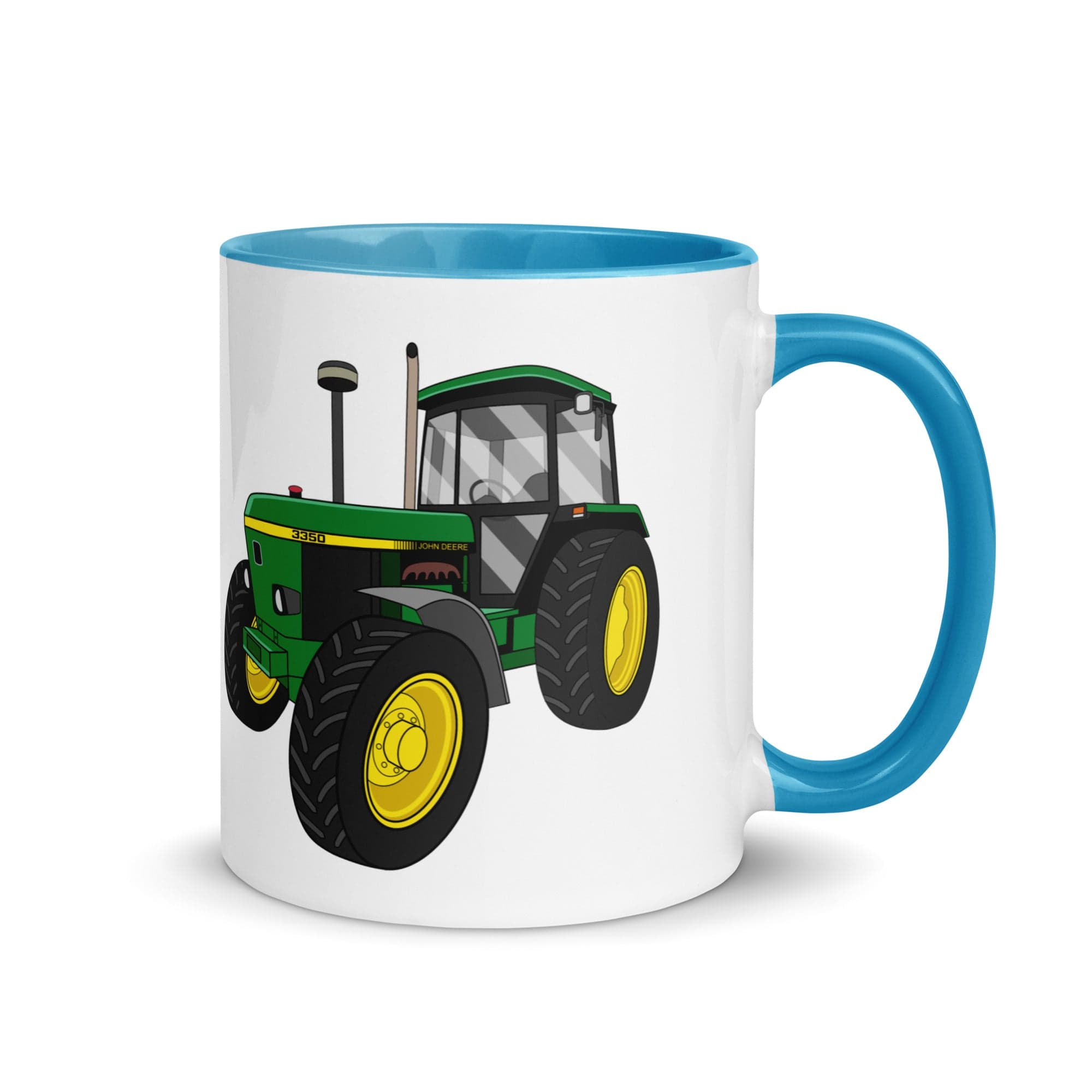 The Tractors Mugs Store Blue John Deere 3350 4WD Mug with Color Inside Quality Farmers Merch