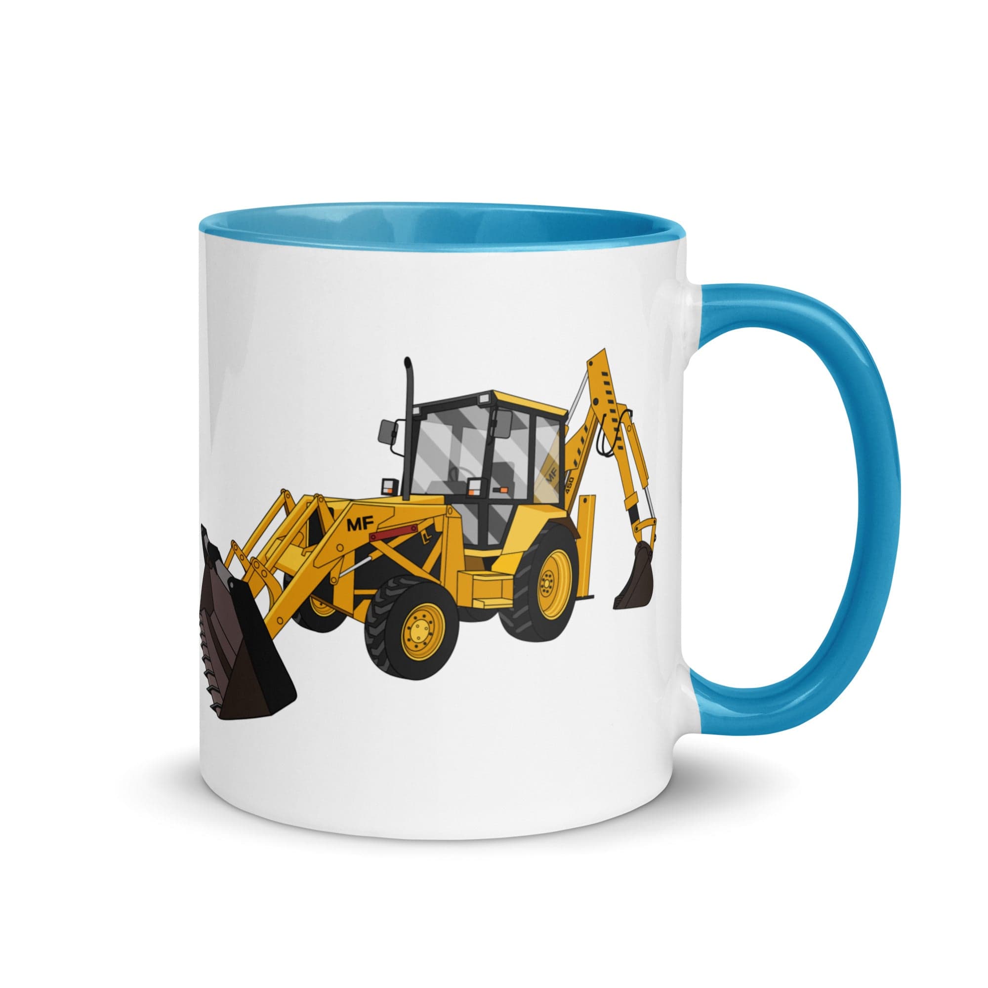 The Tractors Mugs Store Blue Massey 50HX Mug with Color Inside Quality Farmers Merch