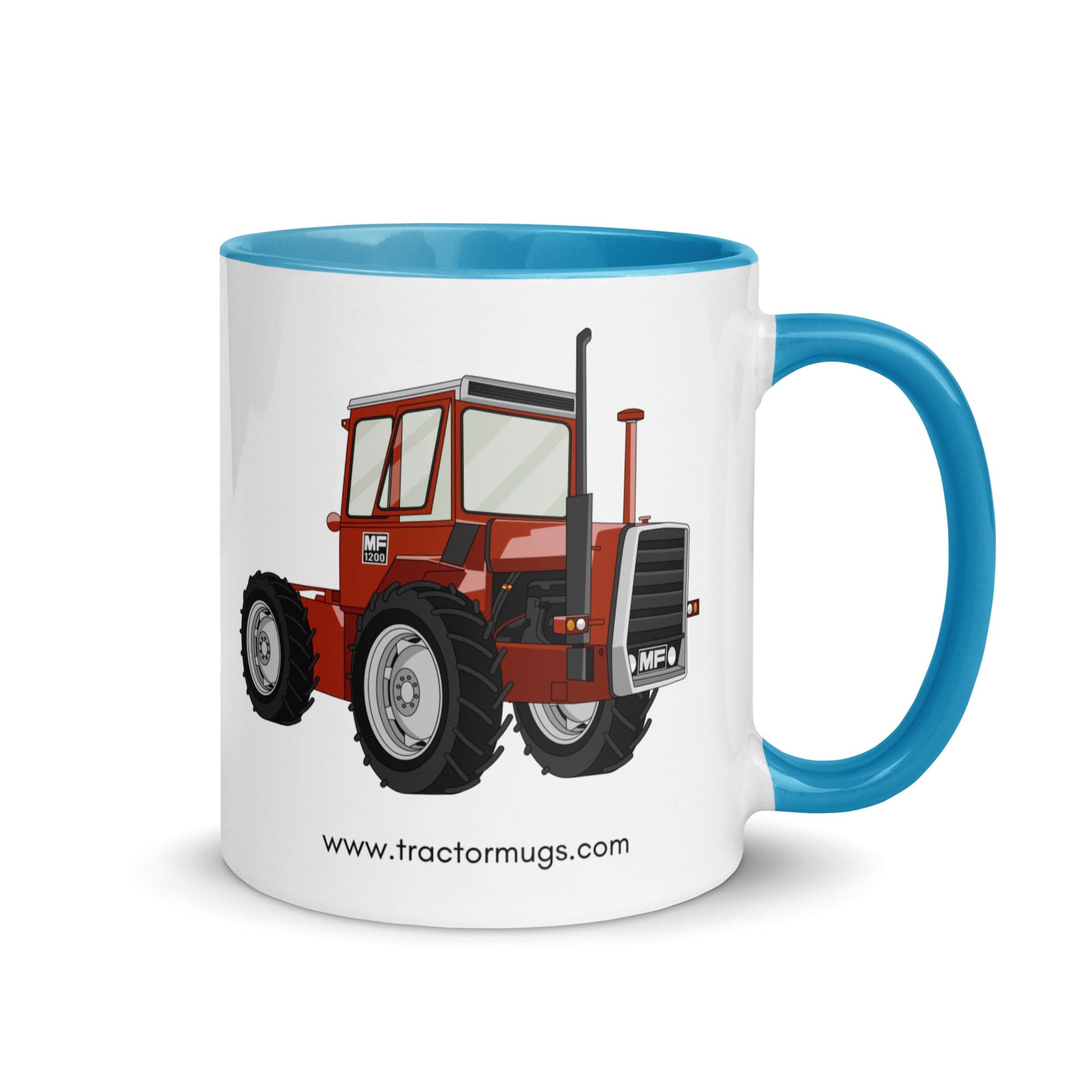 The Tractors Mugs Store Blue Massey Ferguson 1200 | Mug with Color Inside Quality Farmers Merch