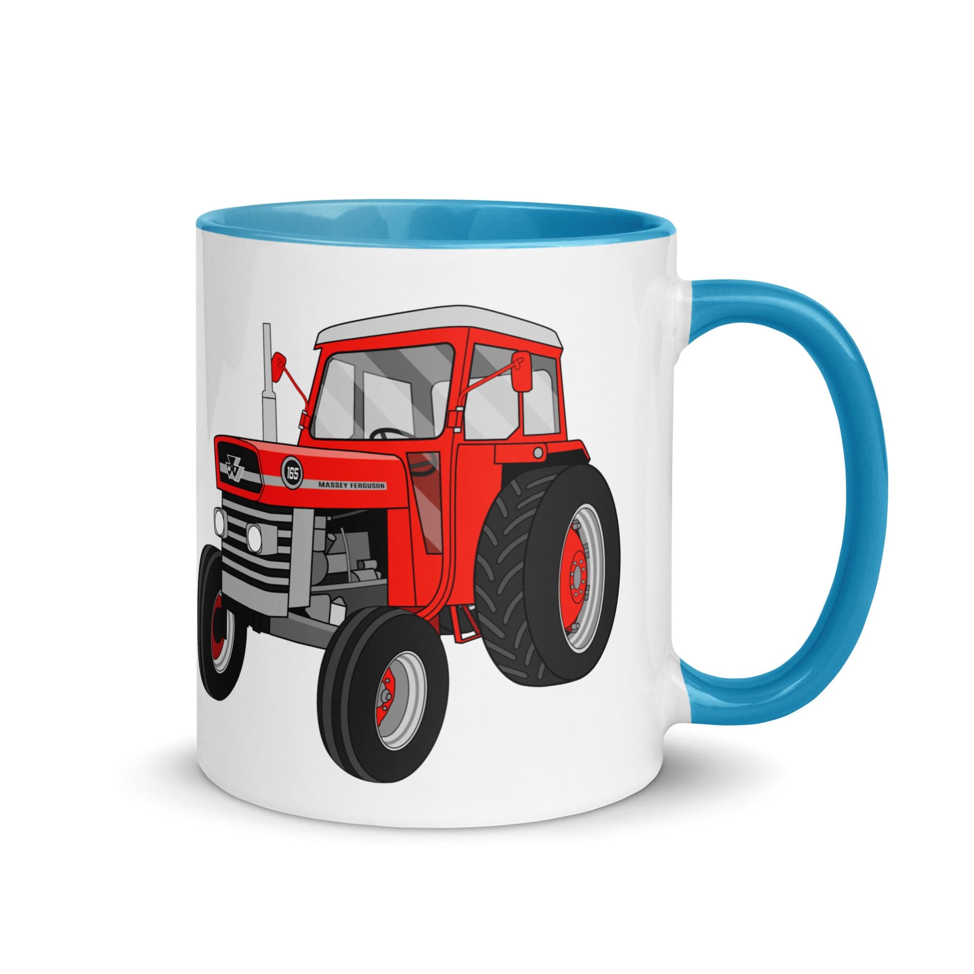 The Tractors Mugs Store Blue Massey Ferguson 165 Mug with Color Inside Quality Farmers Merch
