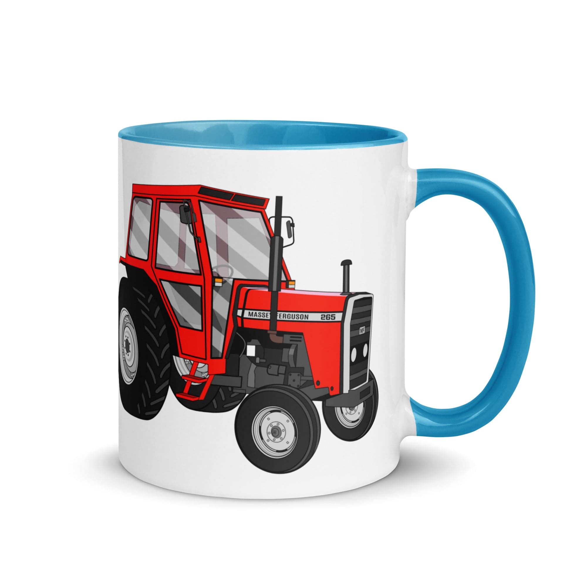 The Tractors Mugs Store Blue Massey Ferguson 265 Mug with Color Inside Quality Farmers Merch