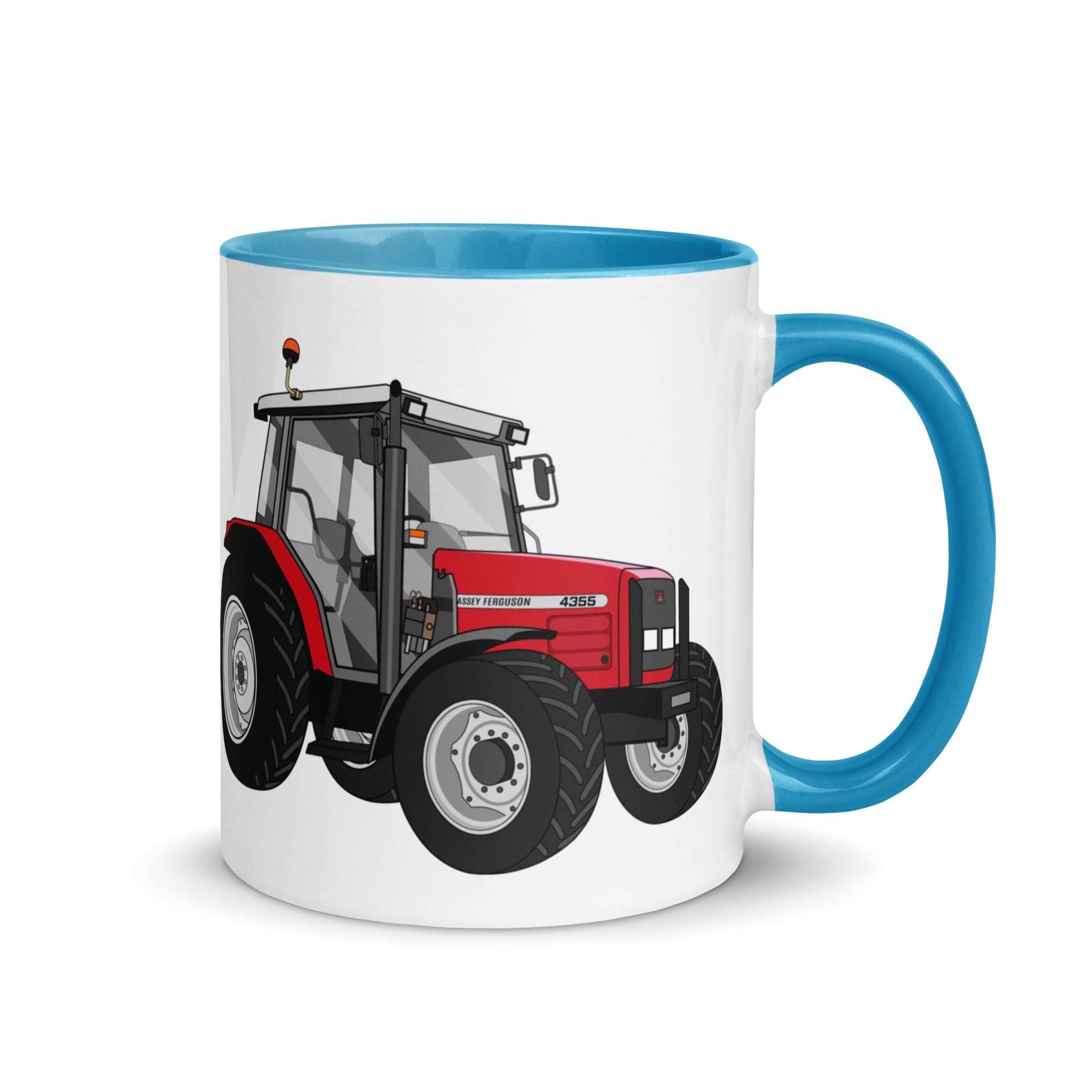 The Tractors Mugs Store Blue Massey Ferguson 4355 Mug with Color Inside Quality Farmers Merch