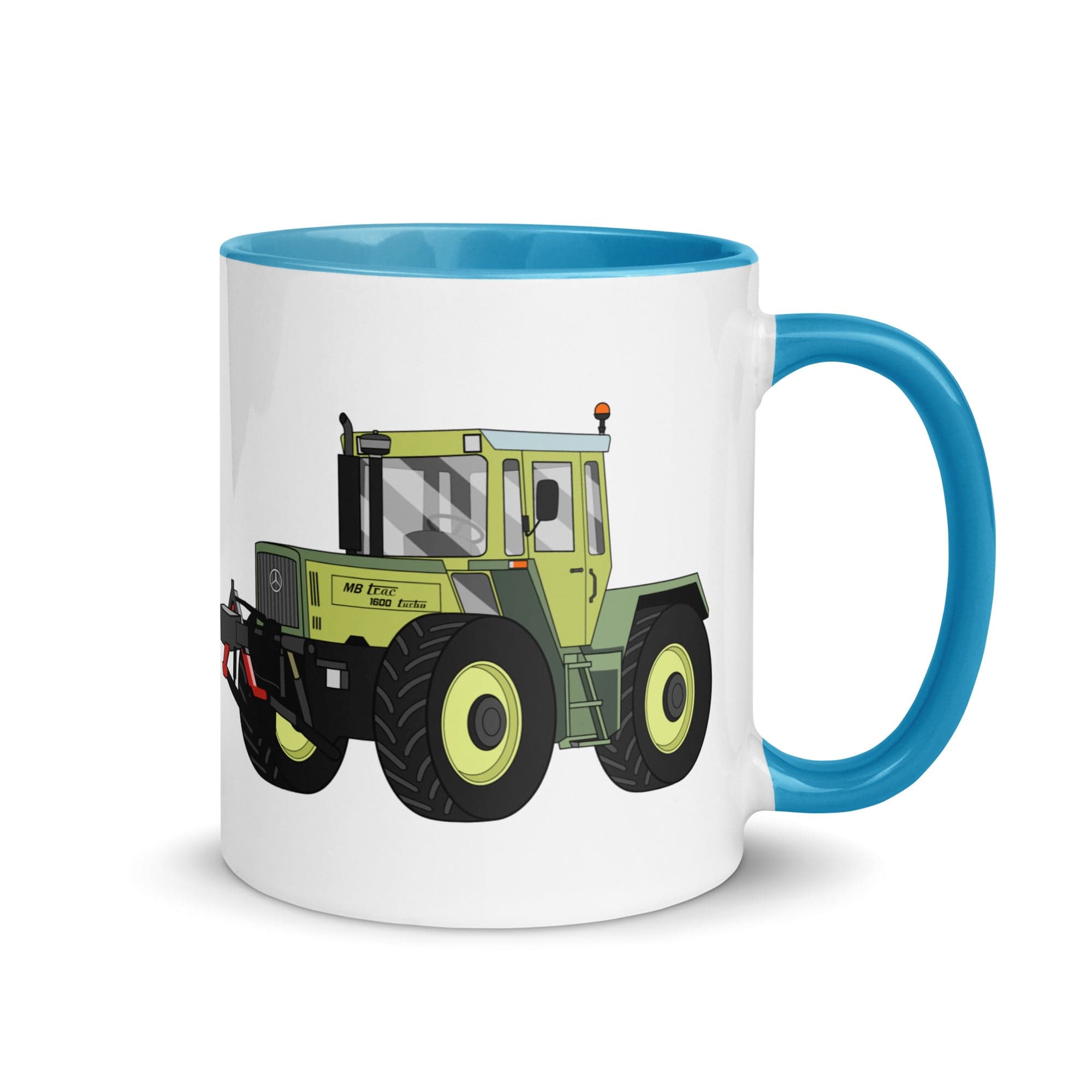 The Tractors Mugs Store Blue MB Trac 1300 Mug with Color Inside Quality Farmers Merch