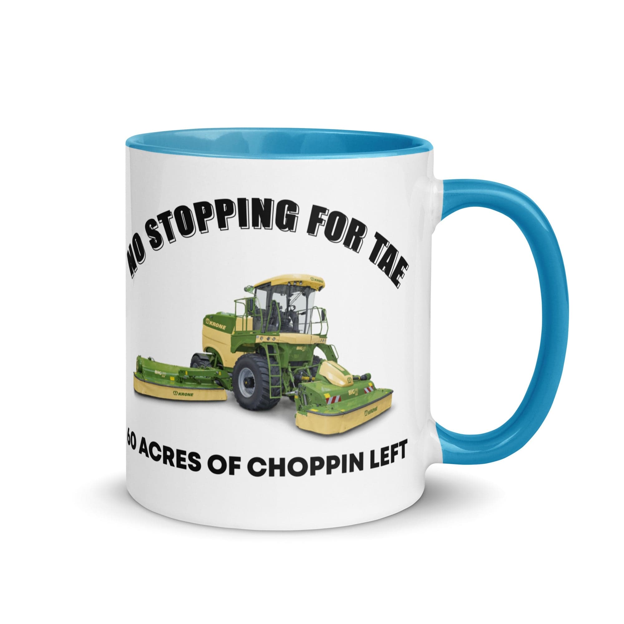 The Tractors Mugs Store Blue No Stopping for Tae Mug with Color Inside Quality Farmers Merch