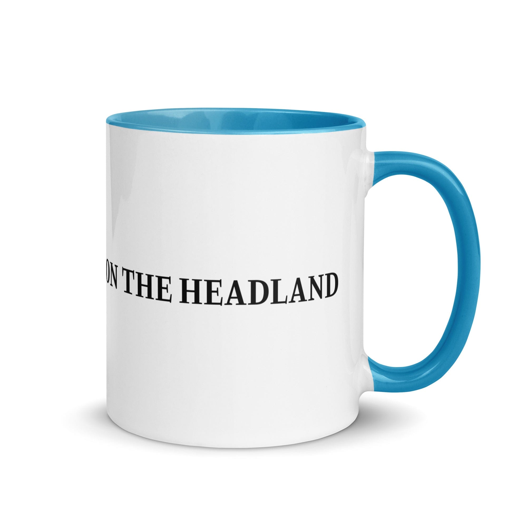 The Tractors Mugs Store Blue On the Headland Mug with Color Inside Quality Farmers Merch