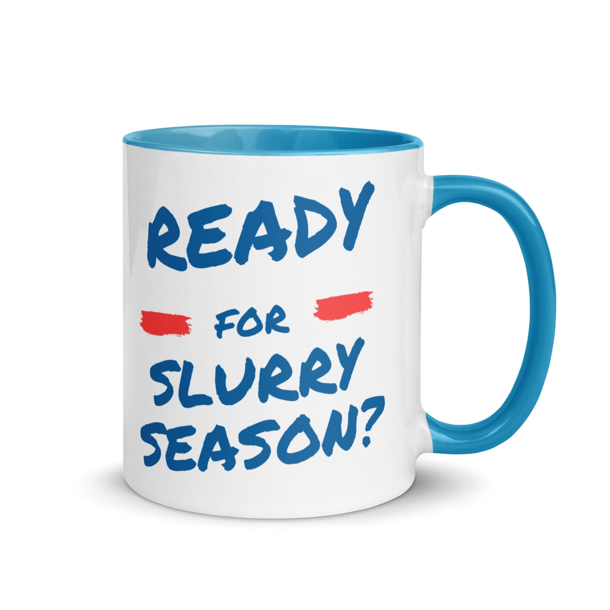 The Tractors Mugs Store Blue Ready for the Slurry? Mug with Color Inside Quality Farmers Merch