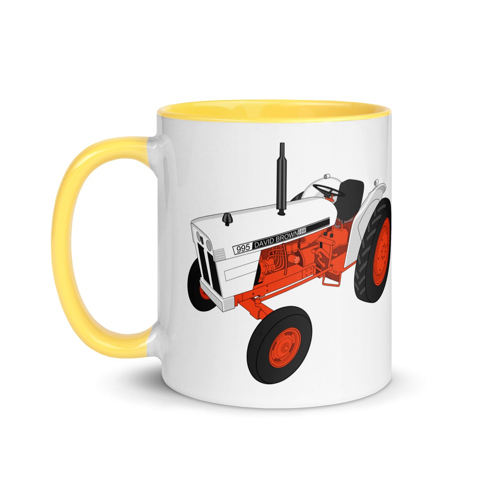 The Tractors Mugs Store Case David Brown 995 (1973) Mug with Color Inside Quality Farmers Merch