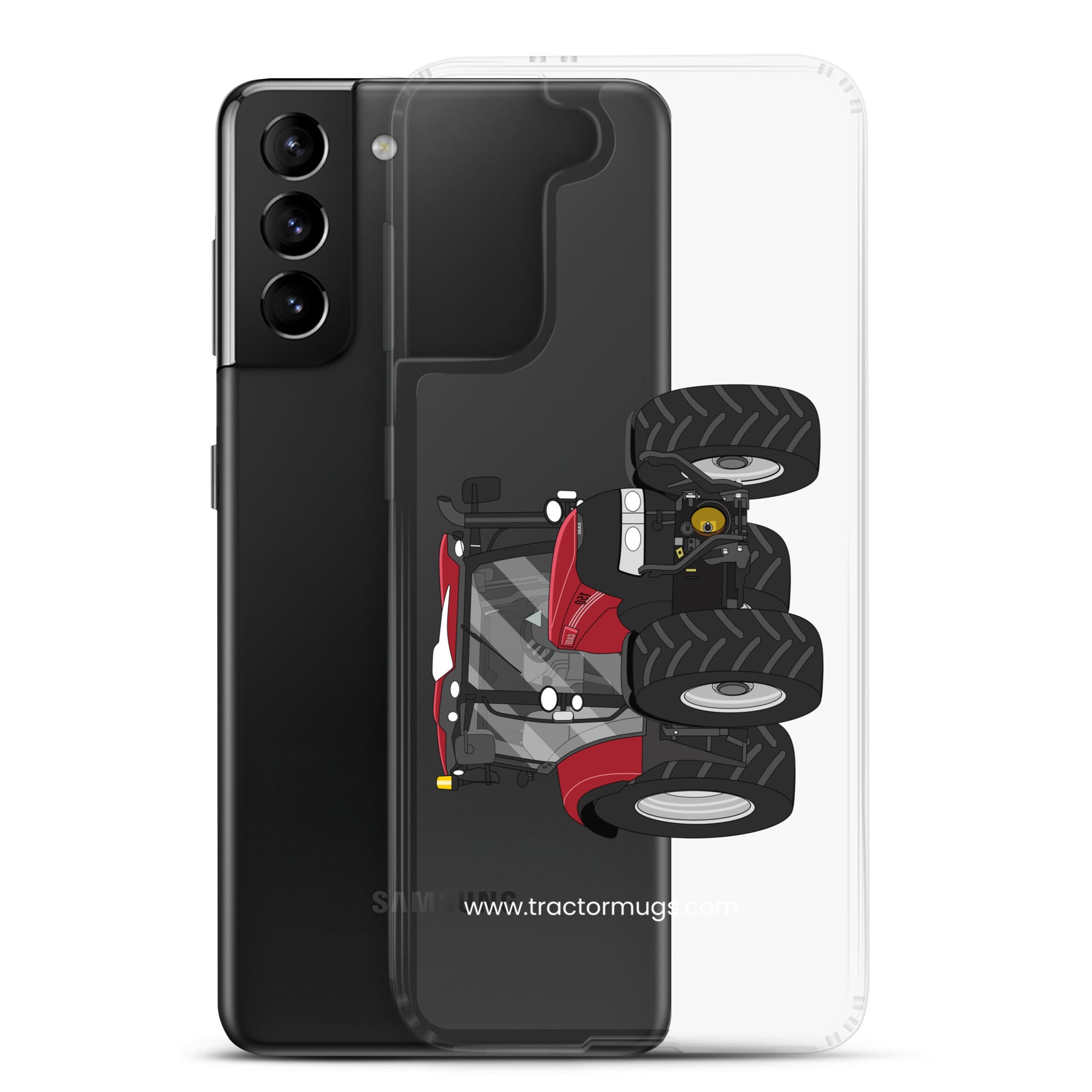 The Tractors Mugs Store Case IH Maxxum 150 Activedrive 8 Clear Case for SamsungĀ® Quality Farmers Merch
